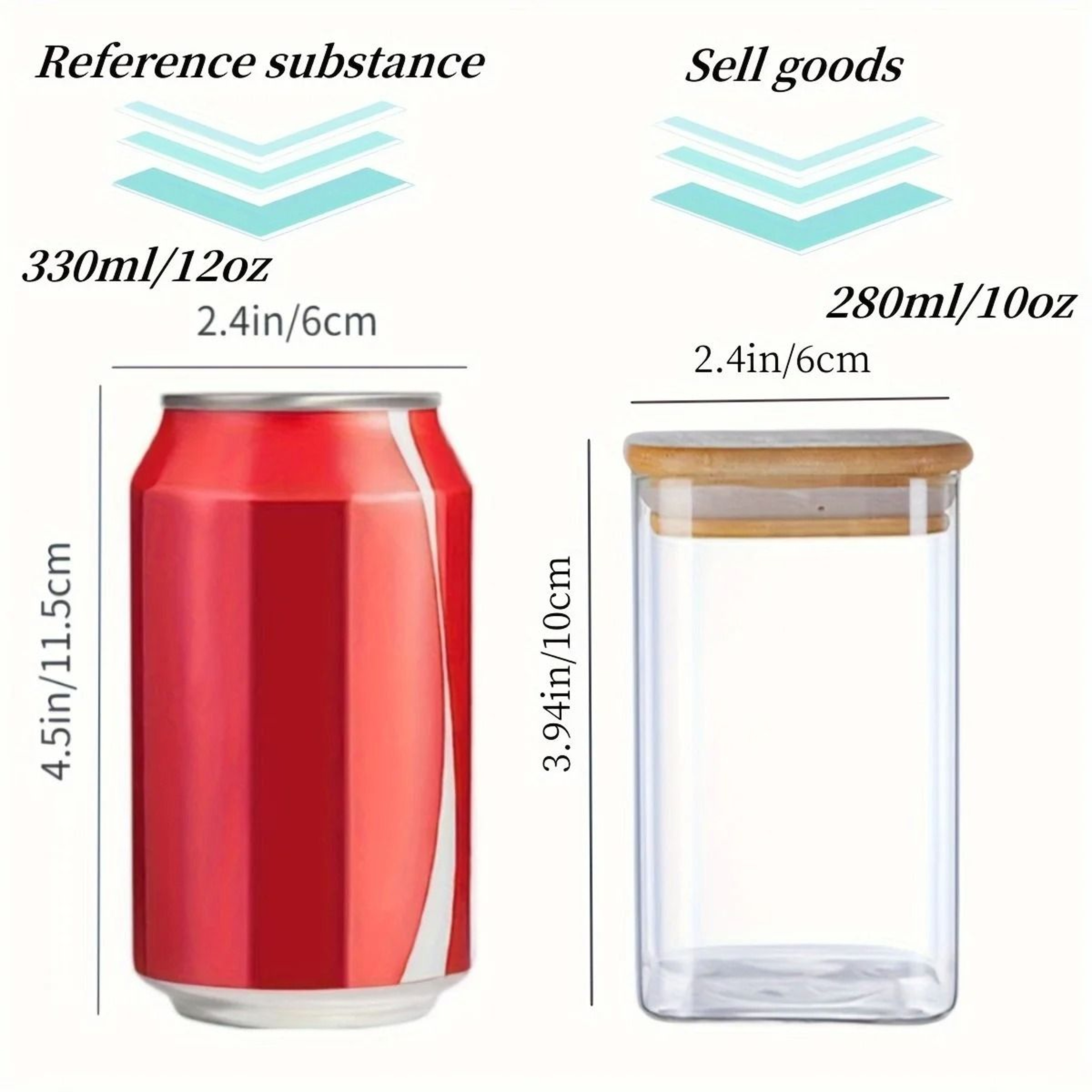 10oz Glass Storage Jars With Bamboo Airtight Lids  Clear Food Containers For Kitchen And Pantry Org 4