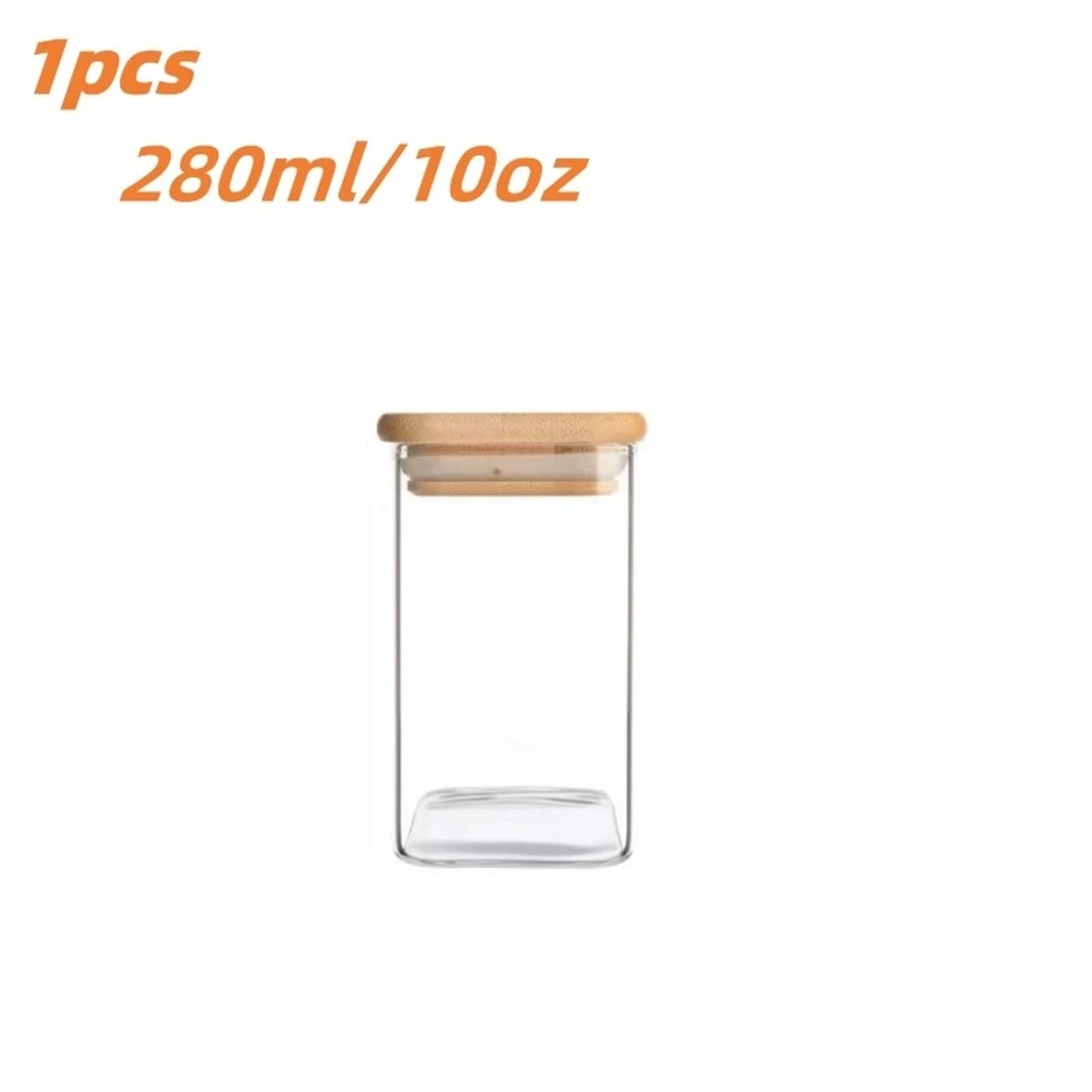 10oz Glass Storage Jars With Bamboo Airtight Lids  Clear Food Containers For Kitchen And Pantry Org 8