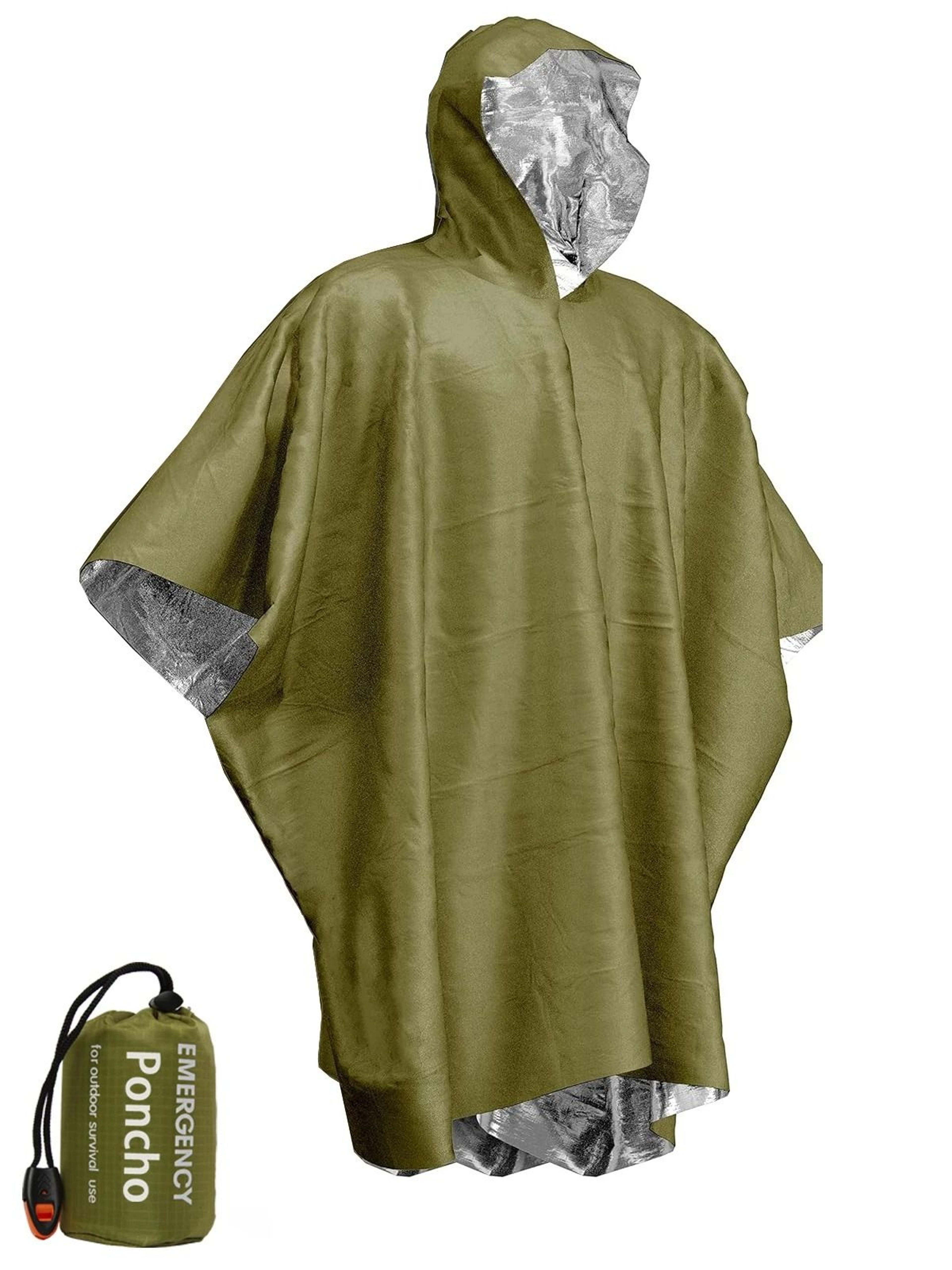 Emergency Waterproof Survival Poncho And Blanket  Lightweight Thermal Raincoat For Camping And Outd 8