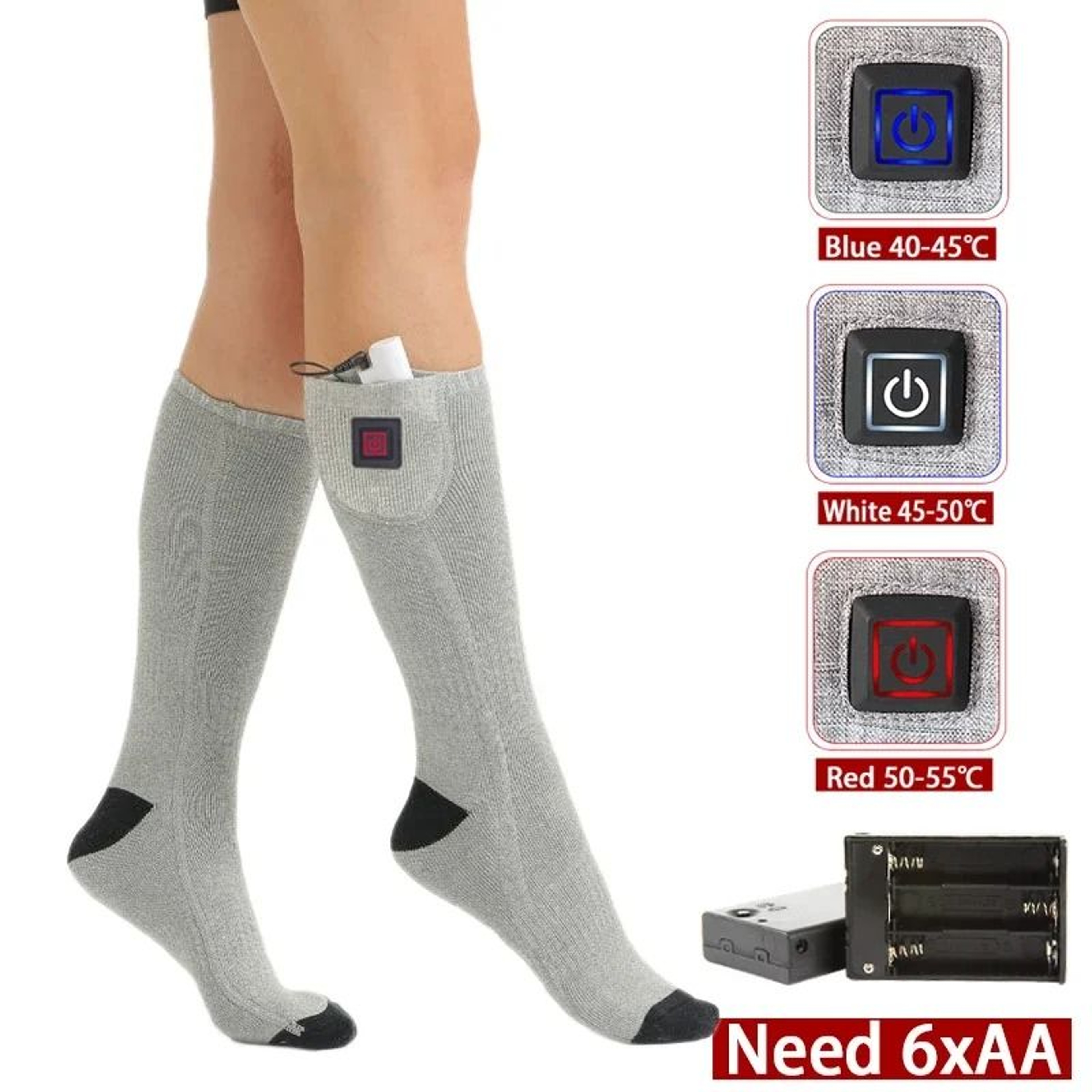 Winter Electric Heated Socks  Adjustable Thermal Foot Warmers For Men And Women Rechargeable For Sk 9