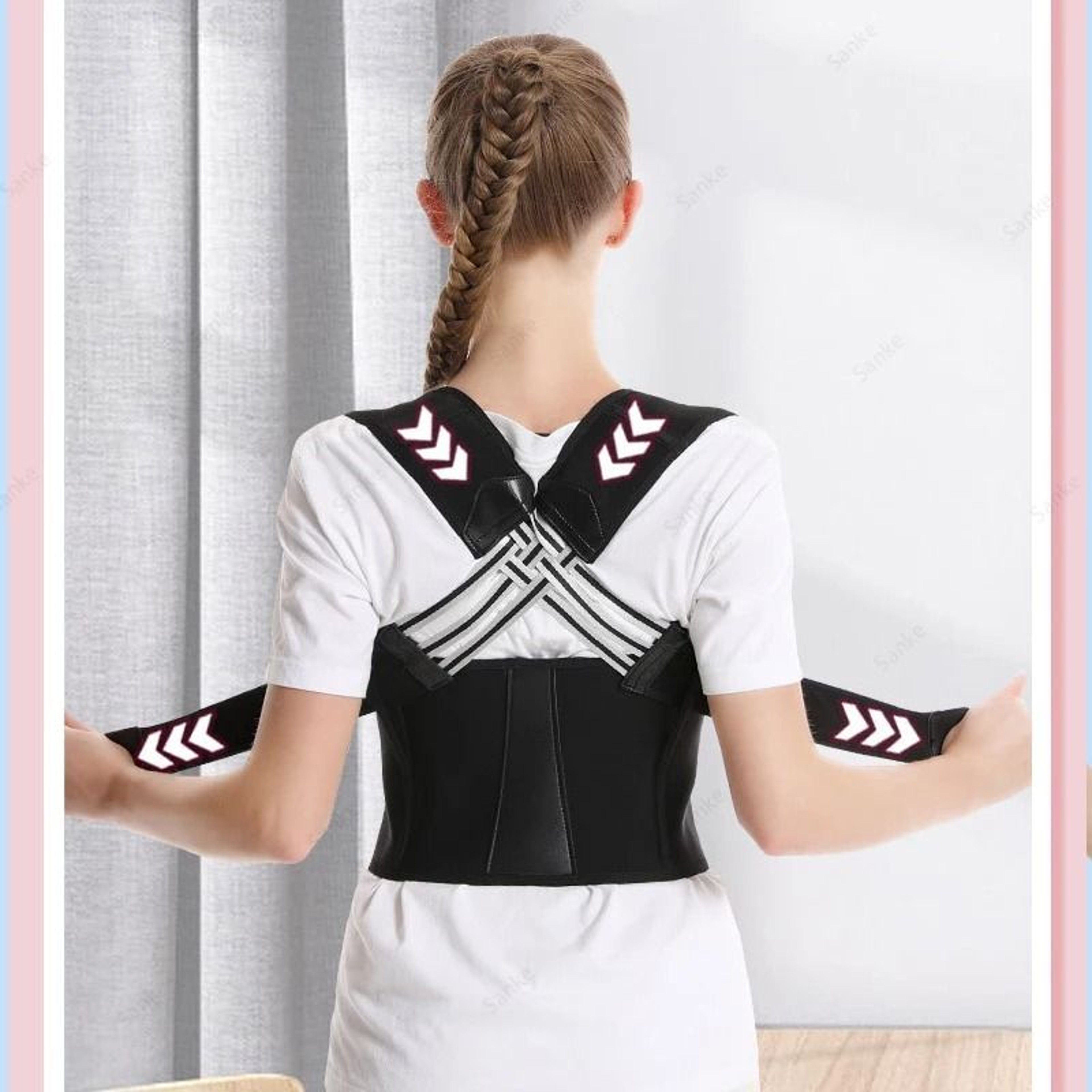 Adjustable Posture Corrector Belt For Adults  Breathable Back Support Strap For Men And Women 1