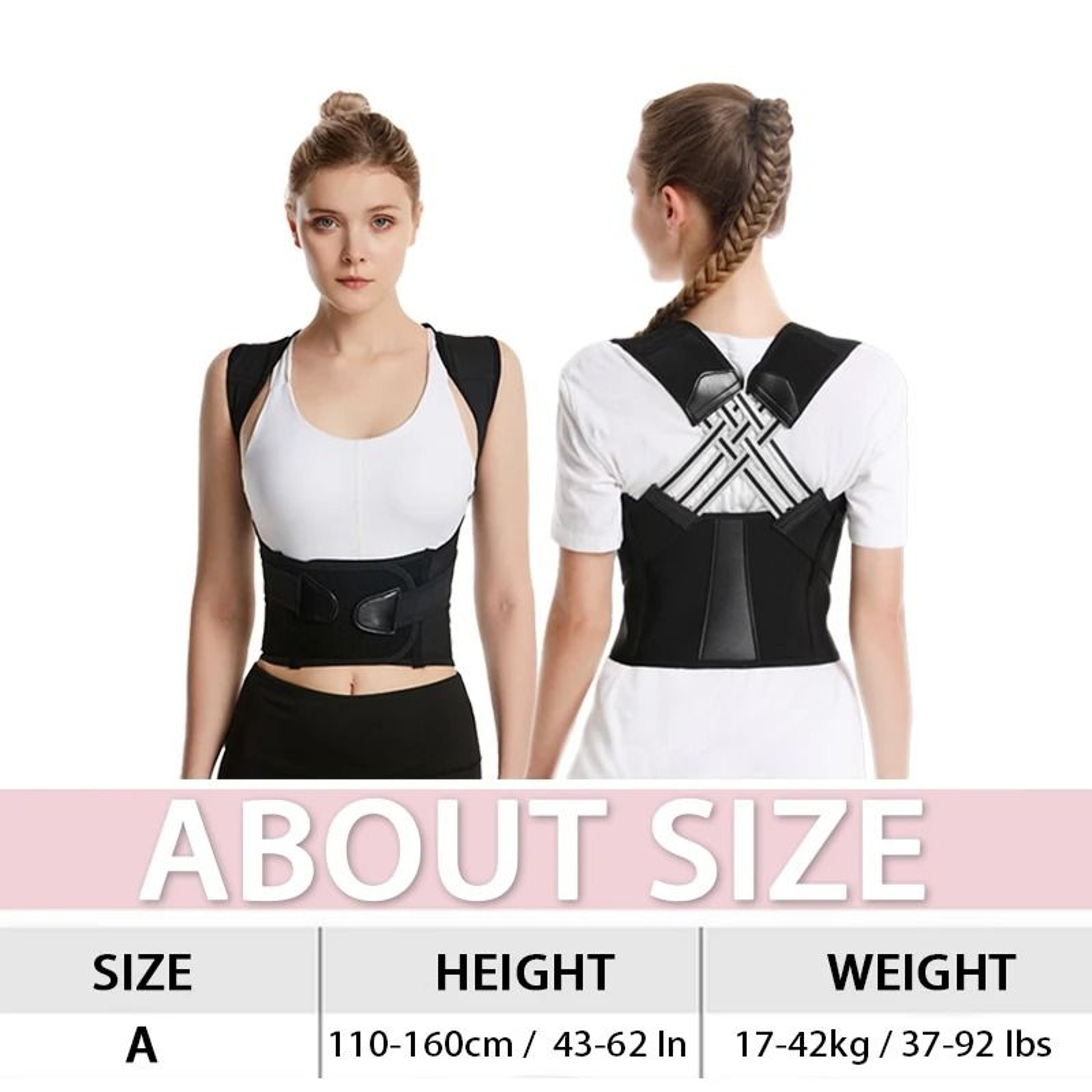 Adjustable Posture Corrector Belt For Adults  Breathable Back Support Strap For Men And Women 7