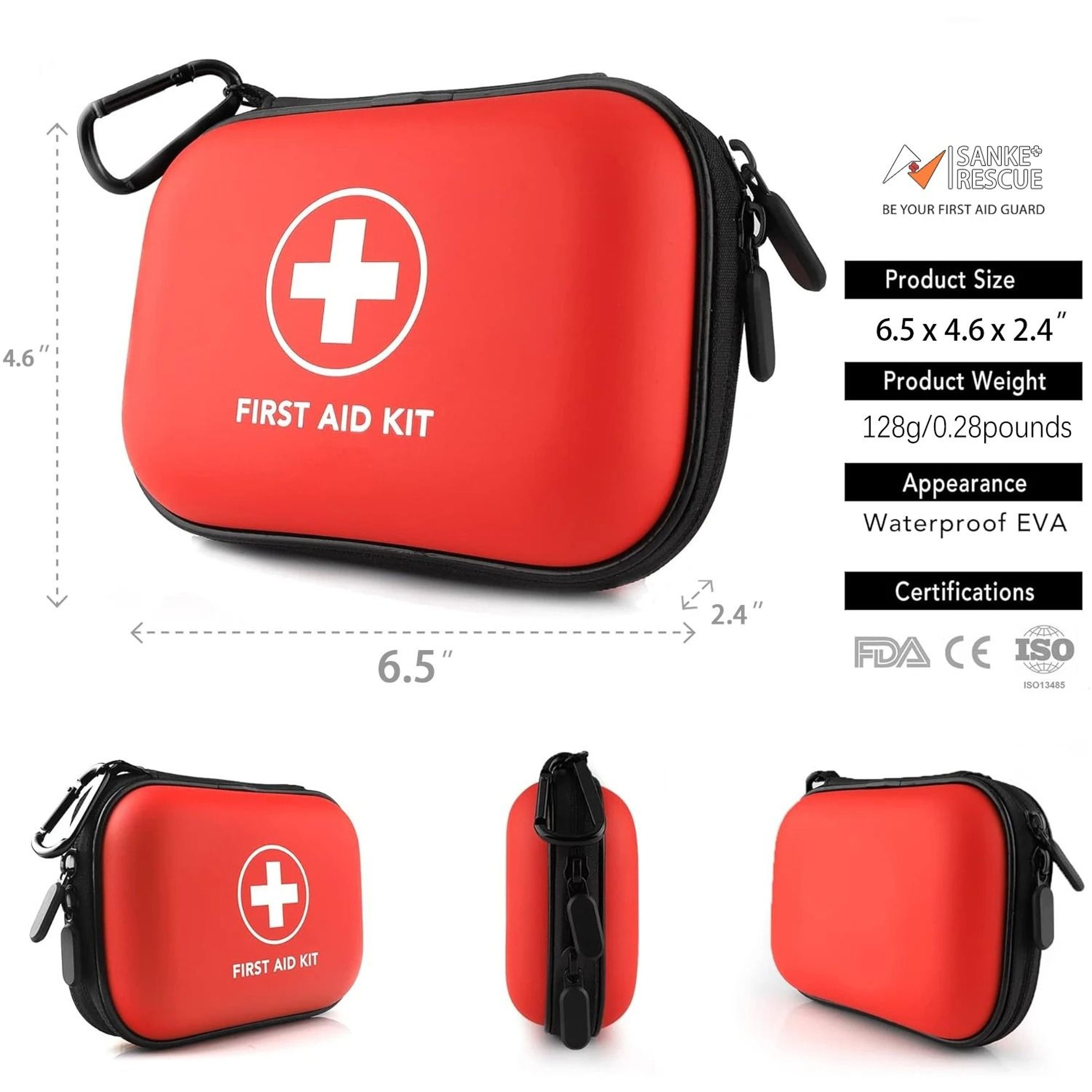 Compact Medical First Aid Storage Bag  Portable PU EVA Emergency Organizer For Home Travel And Outd 5