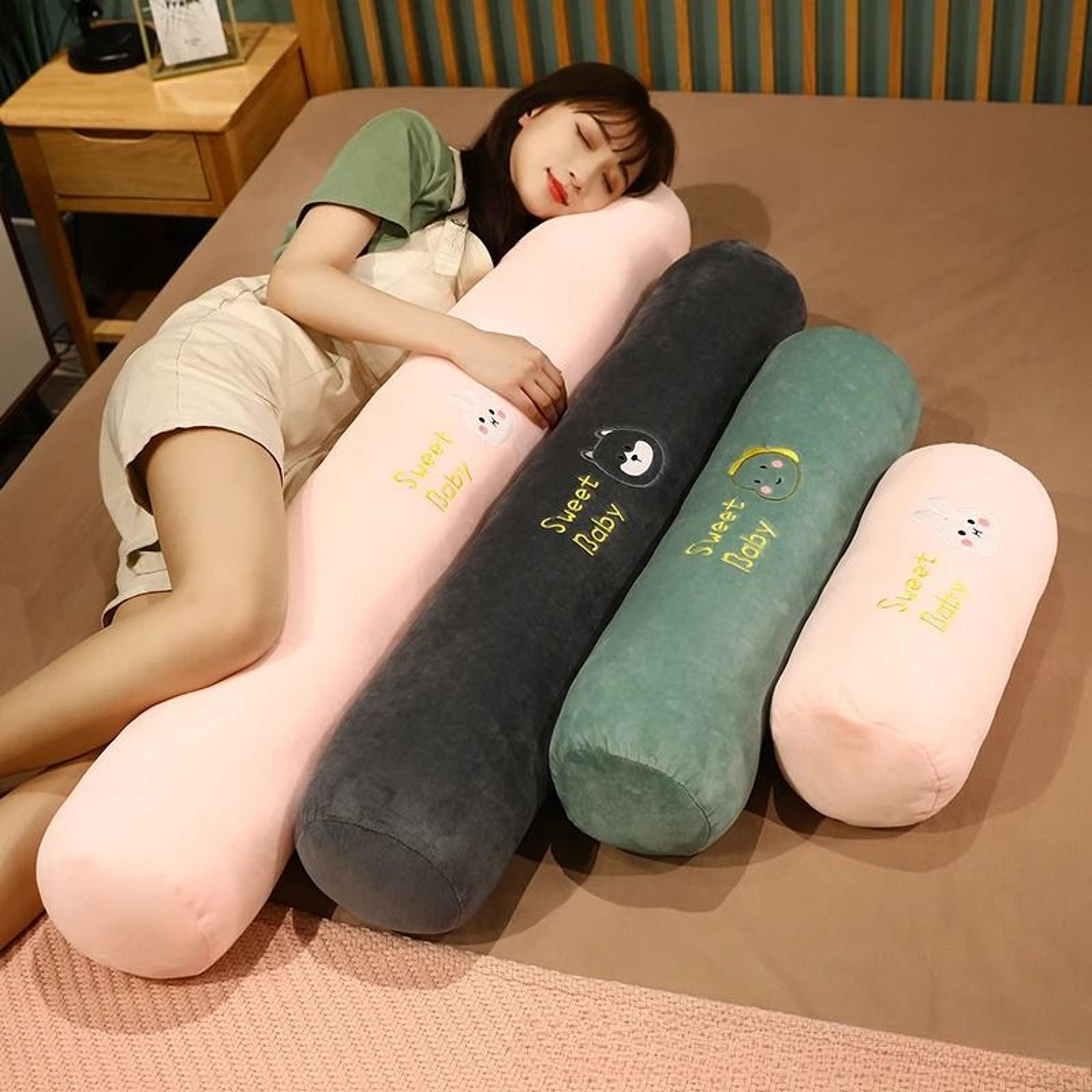 Rectangular MultiFunctional Bolster Pillow  Soft Long Cushion For Pregnancy Side Sleepers And Bed R 1