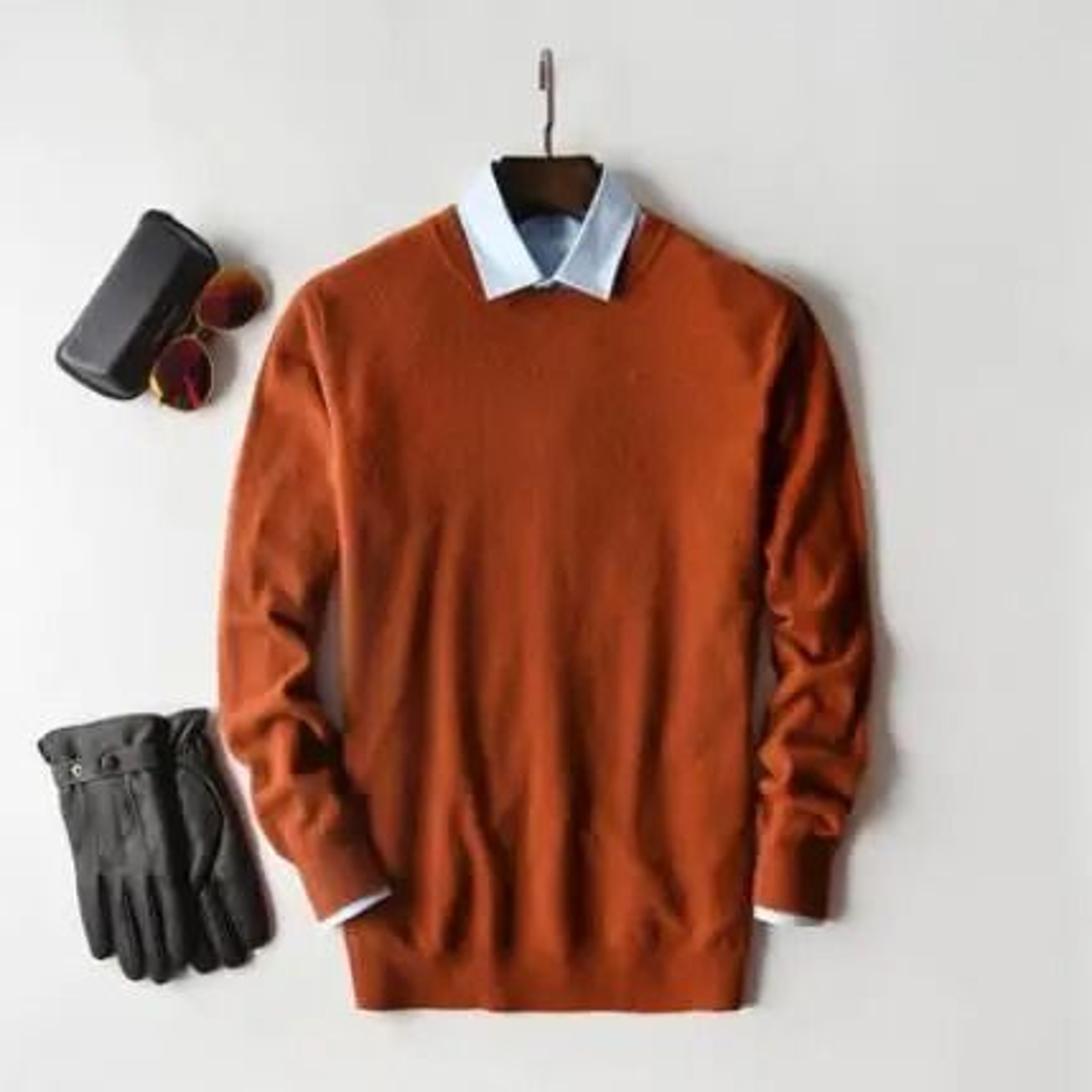Classic VNeck Pullover Sweater For Men  Warm Cashmere Cotton Blend Winter Jumper 14