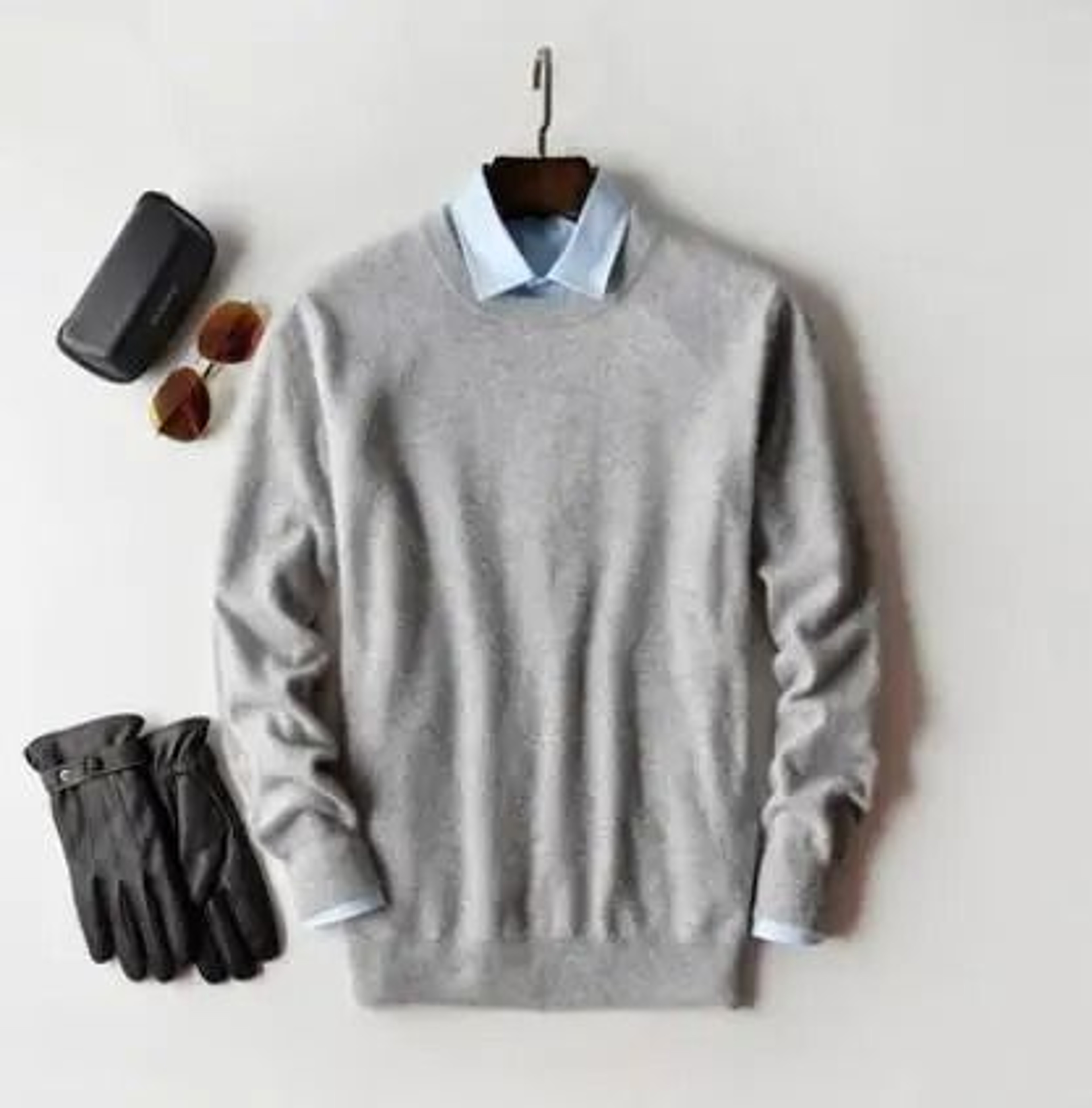 Classic VNeck Pullover Sweater For Men  Warm Cashmere Cotton Blend Winter Jumper 7