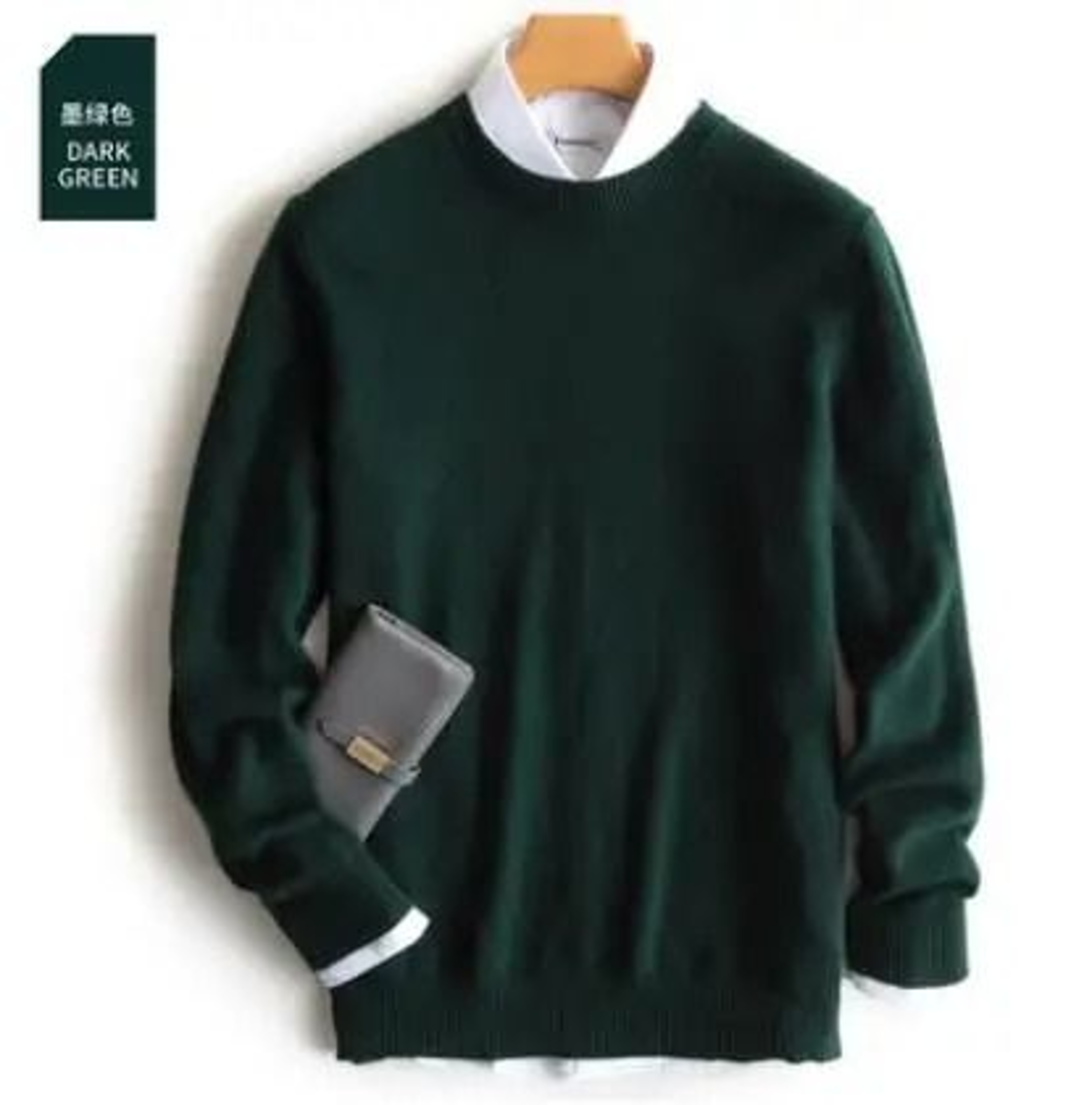 Classic VNeck Pullover Sweater For Men  Warm Cashmere Cotton Blend Winter Jumper 8