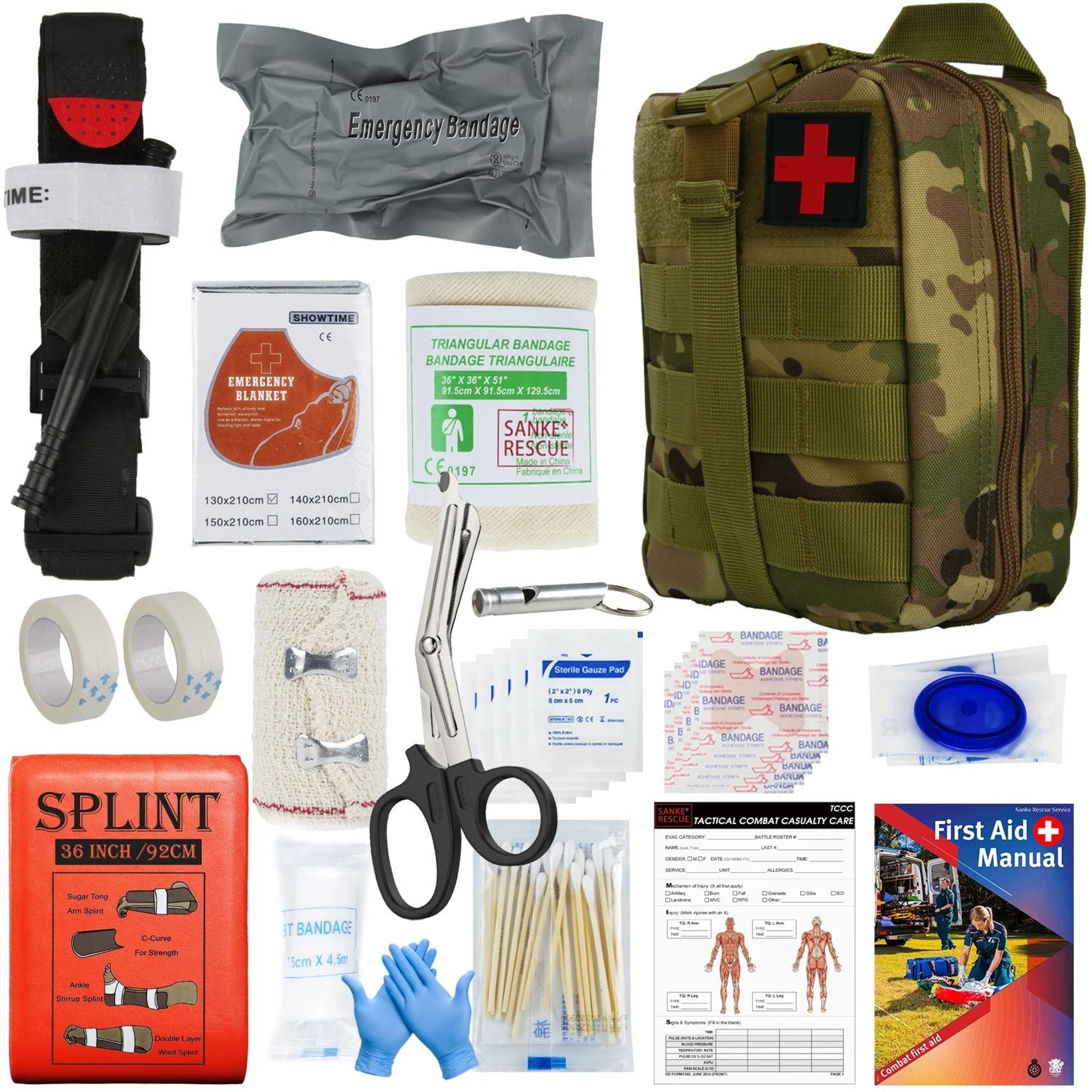 Tactical EDC First Aid Survival Pouch  Molle Utility Trauma Kit Bag For Camping And Hiking 8