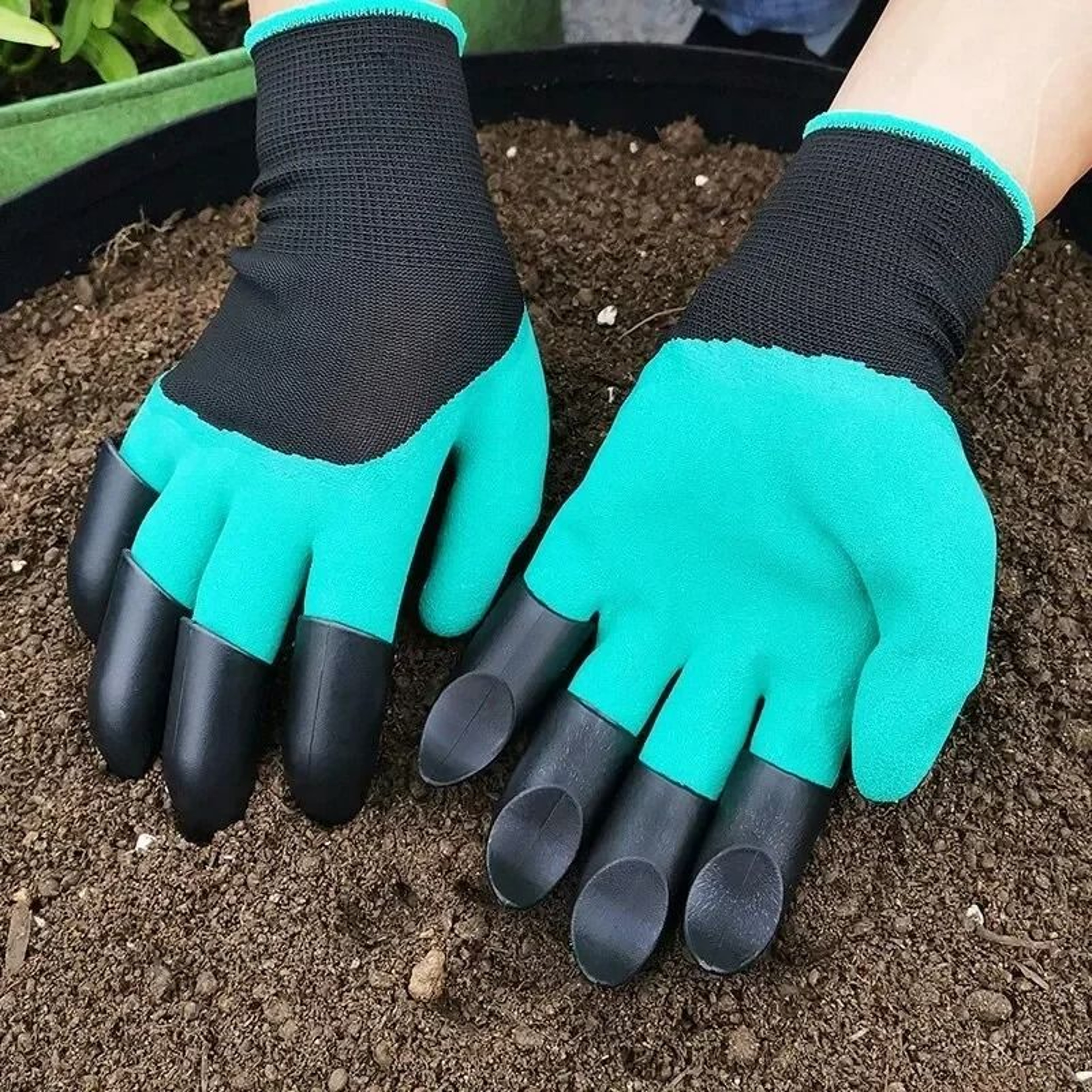 Garden Gloves With Claws For Digging Planting And Weeding Durable Protective Gardening Tool 2