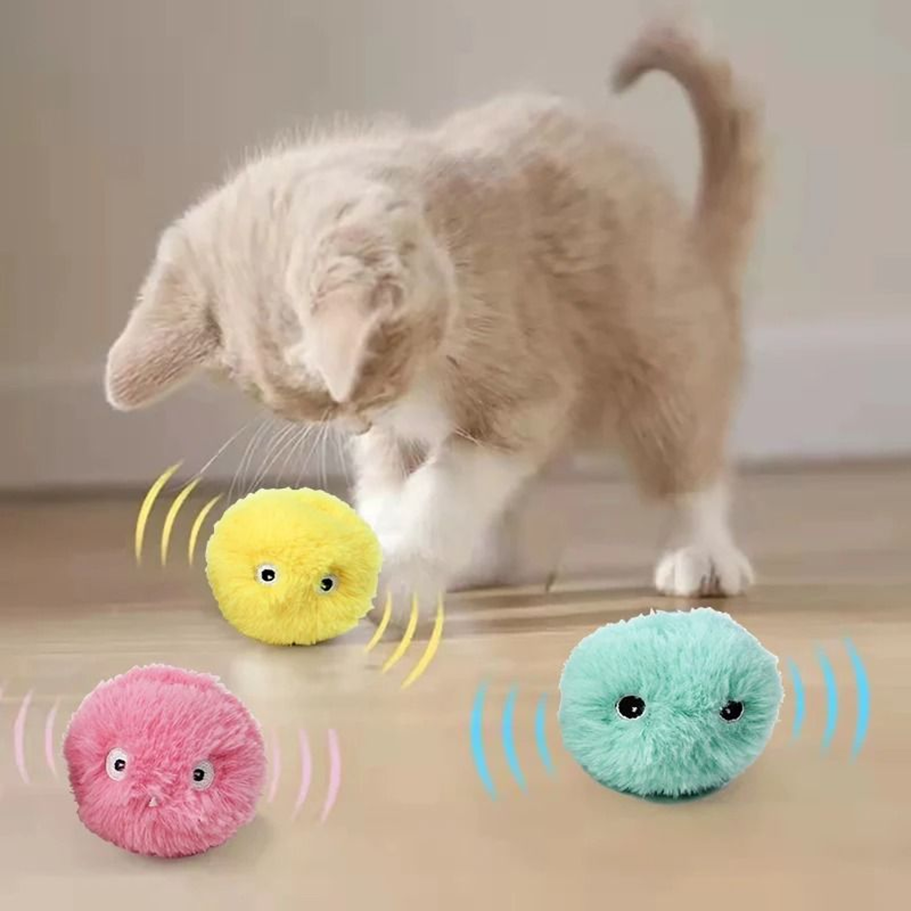Interactive Electric Cat Toy Ball With Catnip And Sound 0