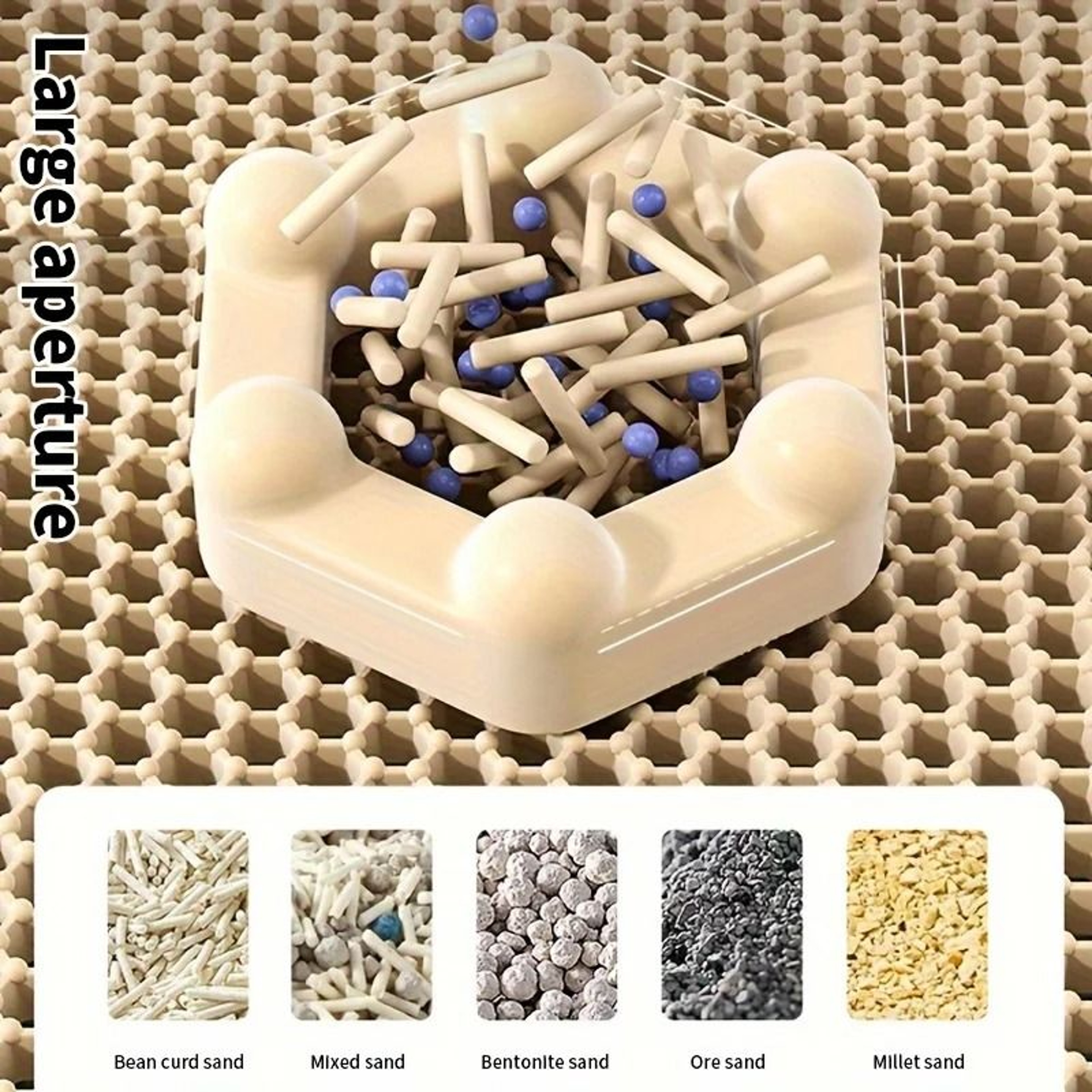 Double Layer Honeycomb Cat Litter Mat Waterproof And Easy Clean Design 4