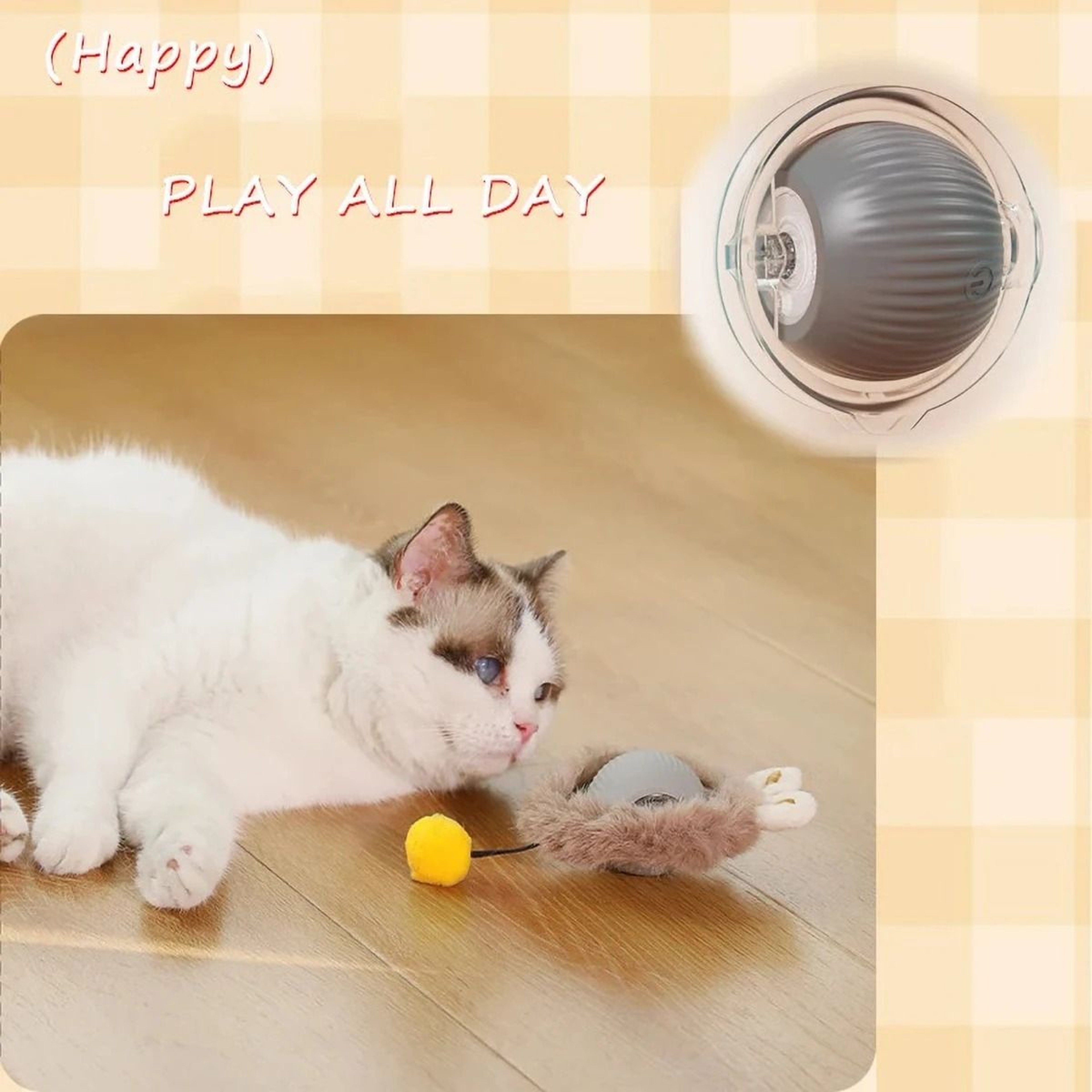 Interactive Cat Chase Toy With Chirping Sound And Random Movement 4