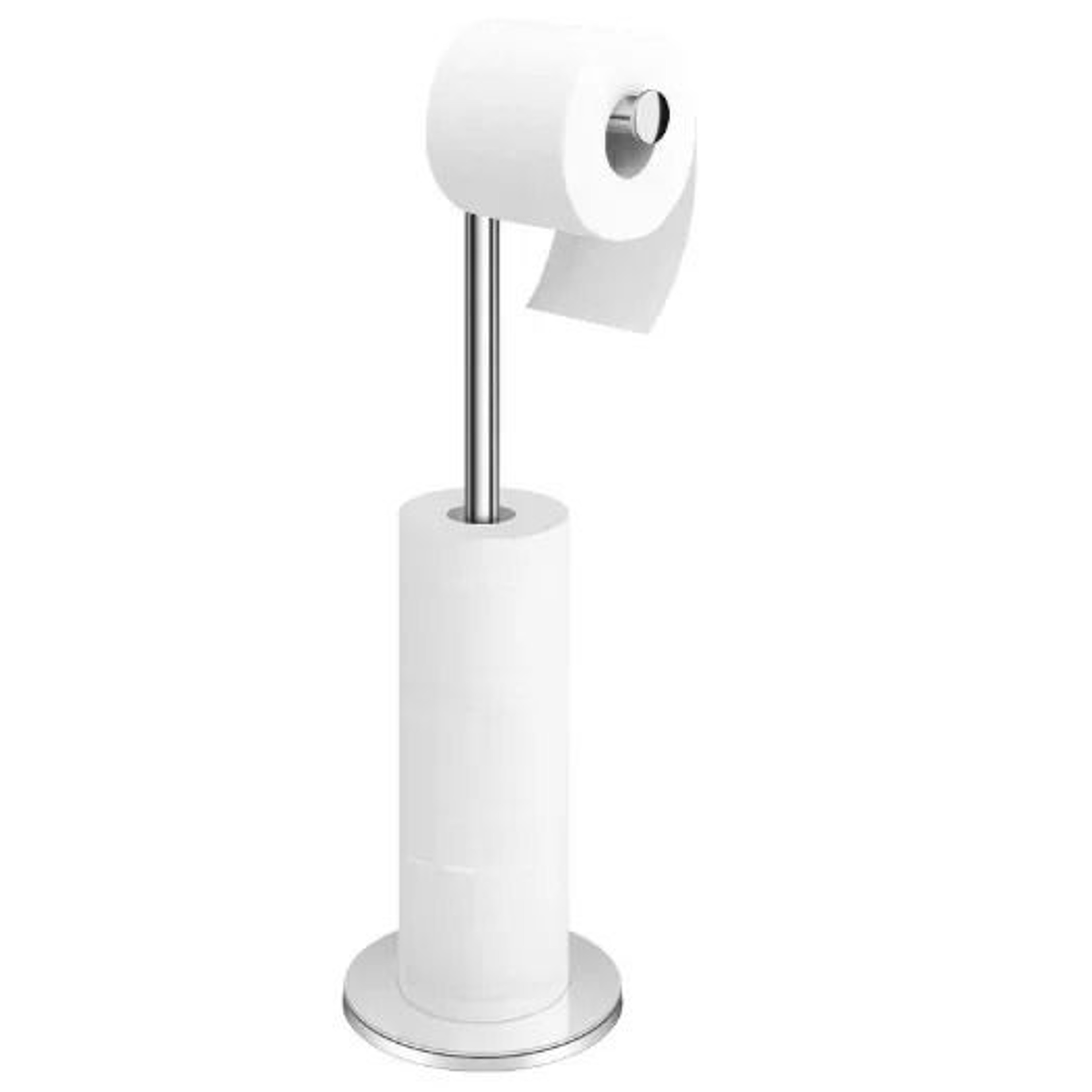 Stainless Steel Floor Paper Towel Holder For Bathroom Or Kitchen 6