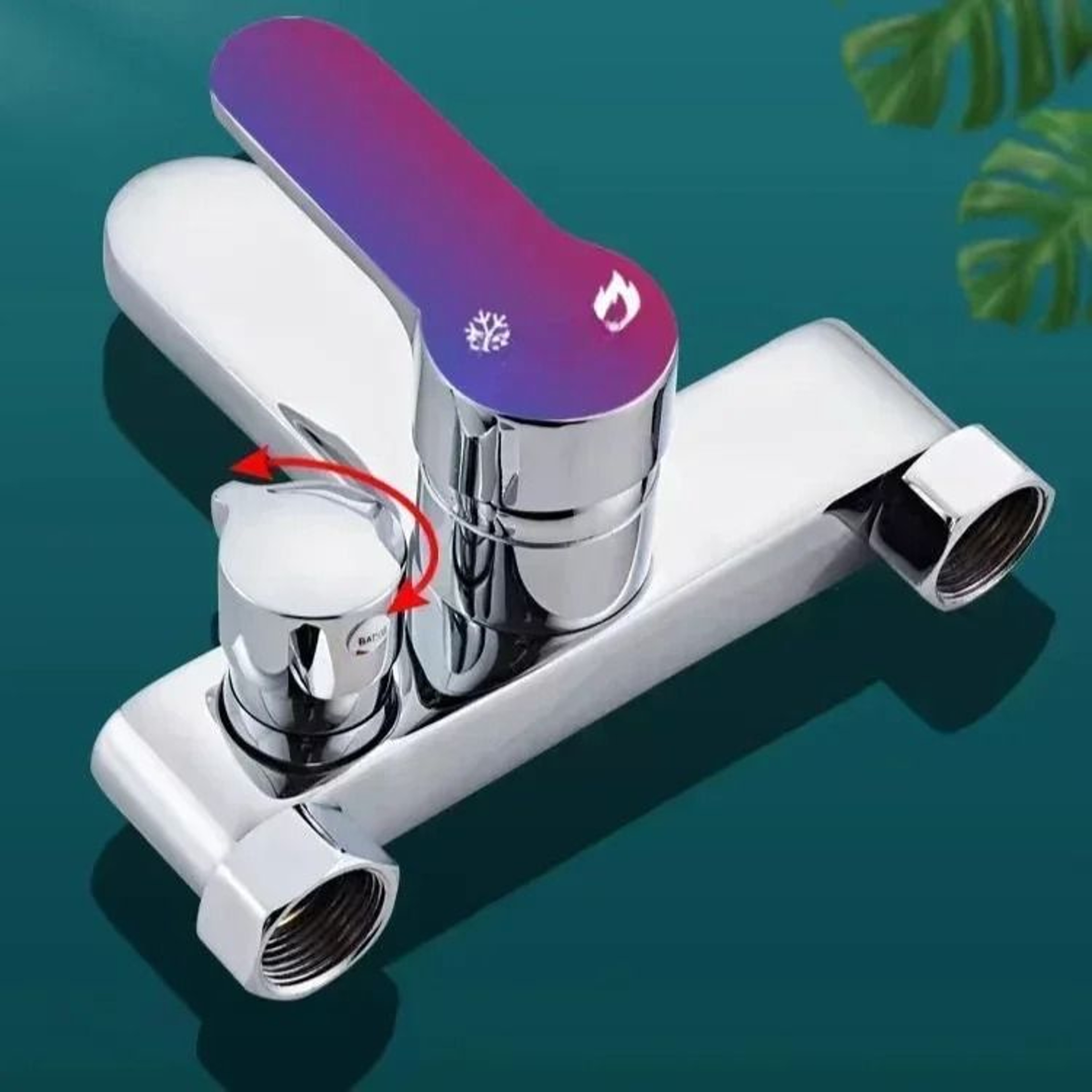 Bathroom Shower Faucet Set With Hot And Cold Water Mixer 4