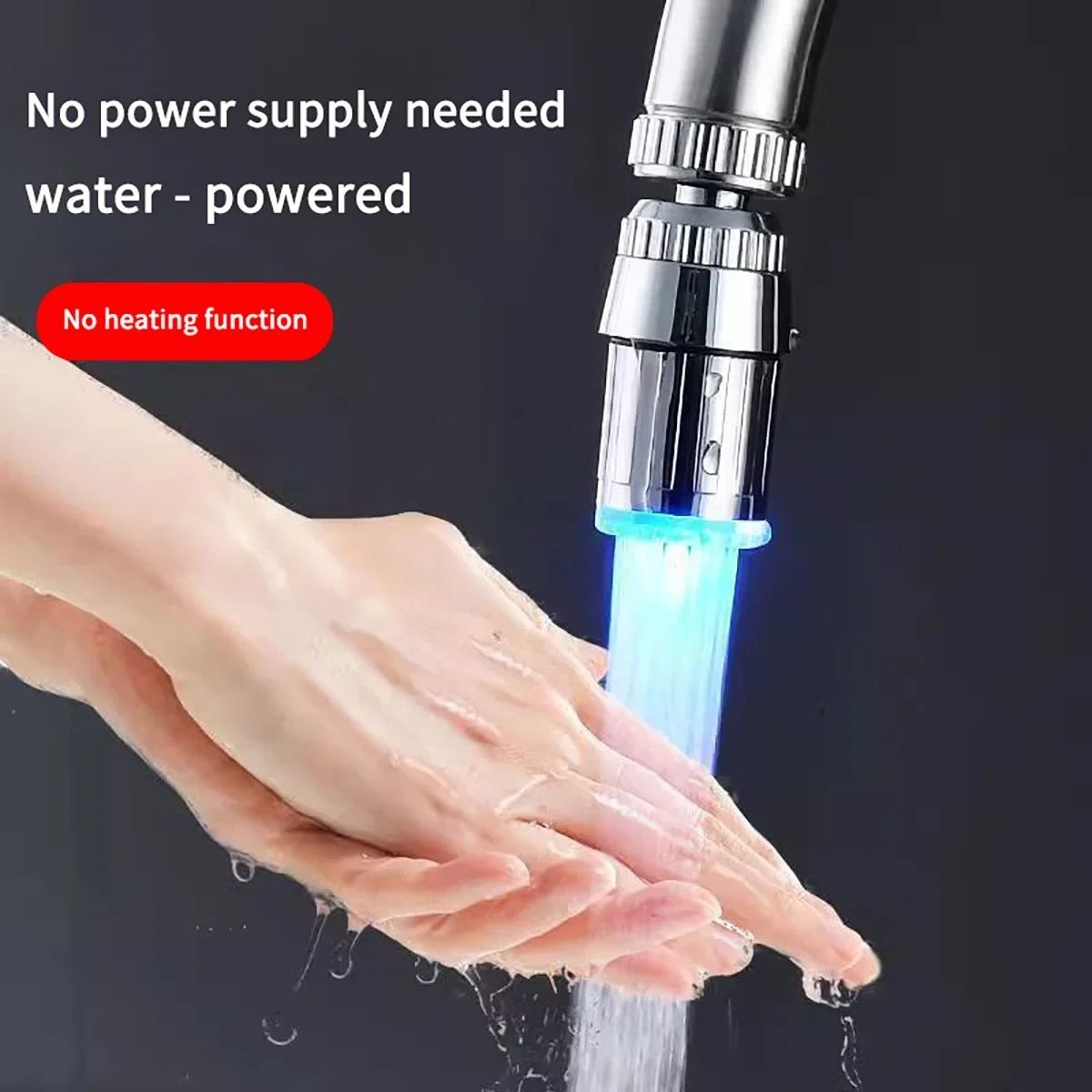 LED Temperature Sensitive Faucet Extender With 360 Degree Rotation 4