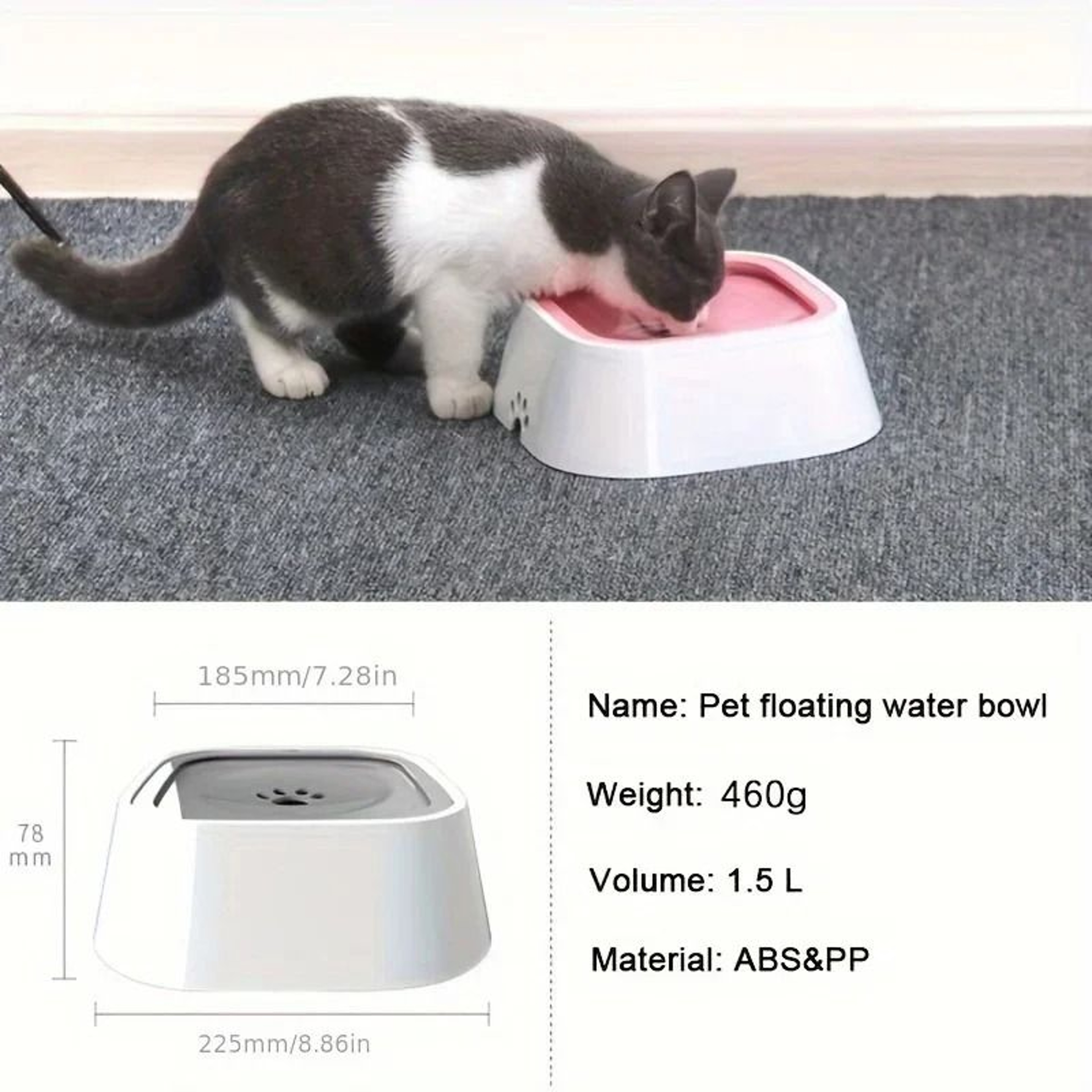 No Spill Slow Feeder Pet Water Bowl For Dogs And Cats 2