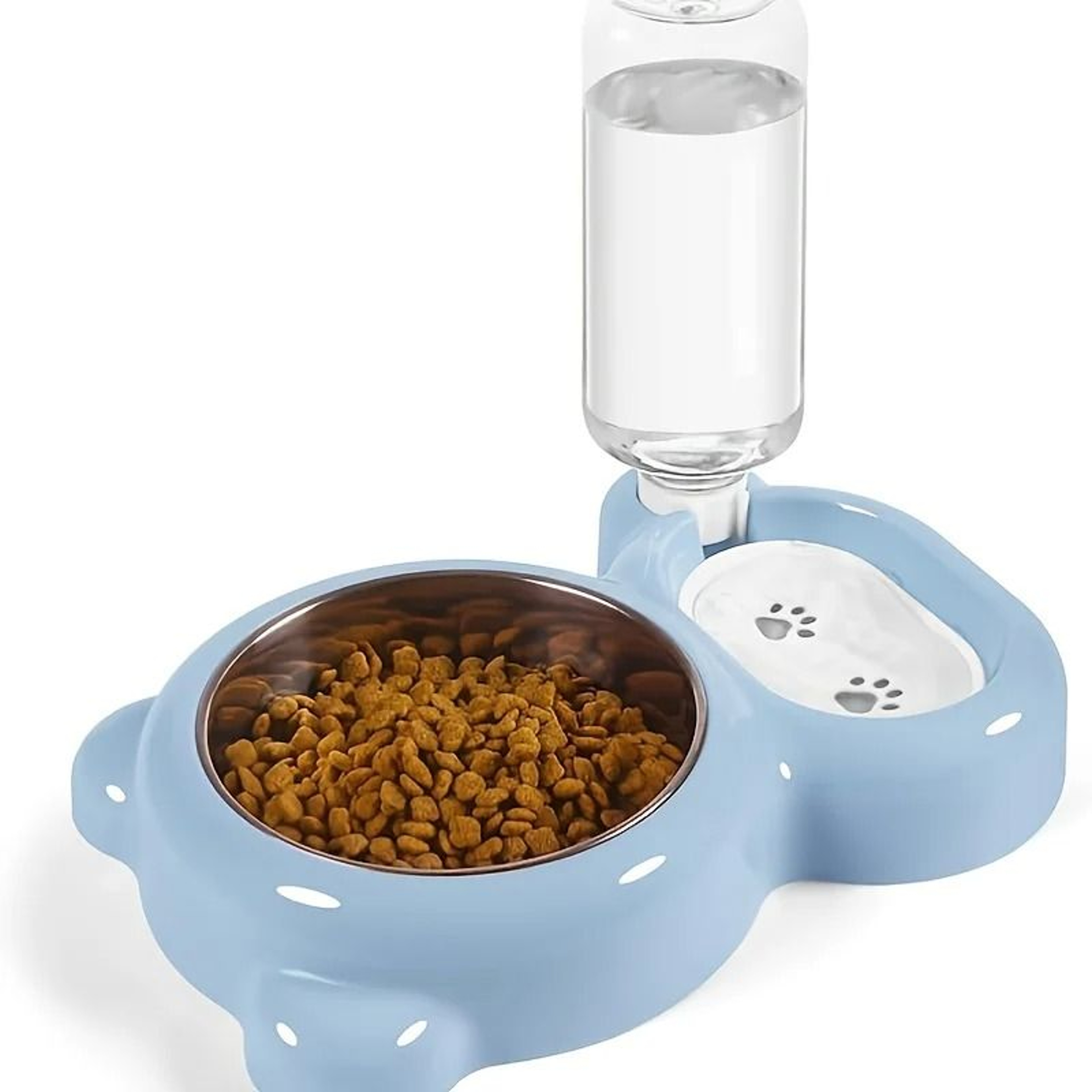 Double Cat Bowl Set With Automatic Water Dispenser 7