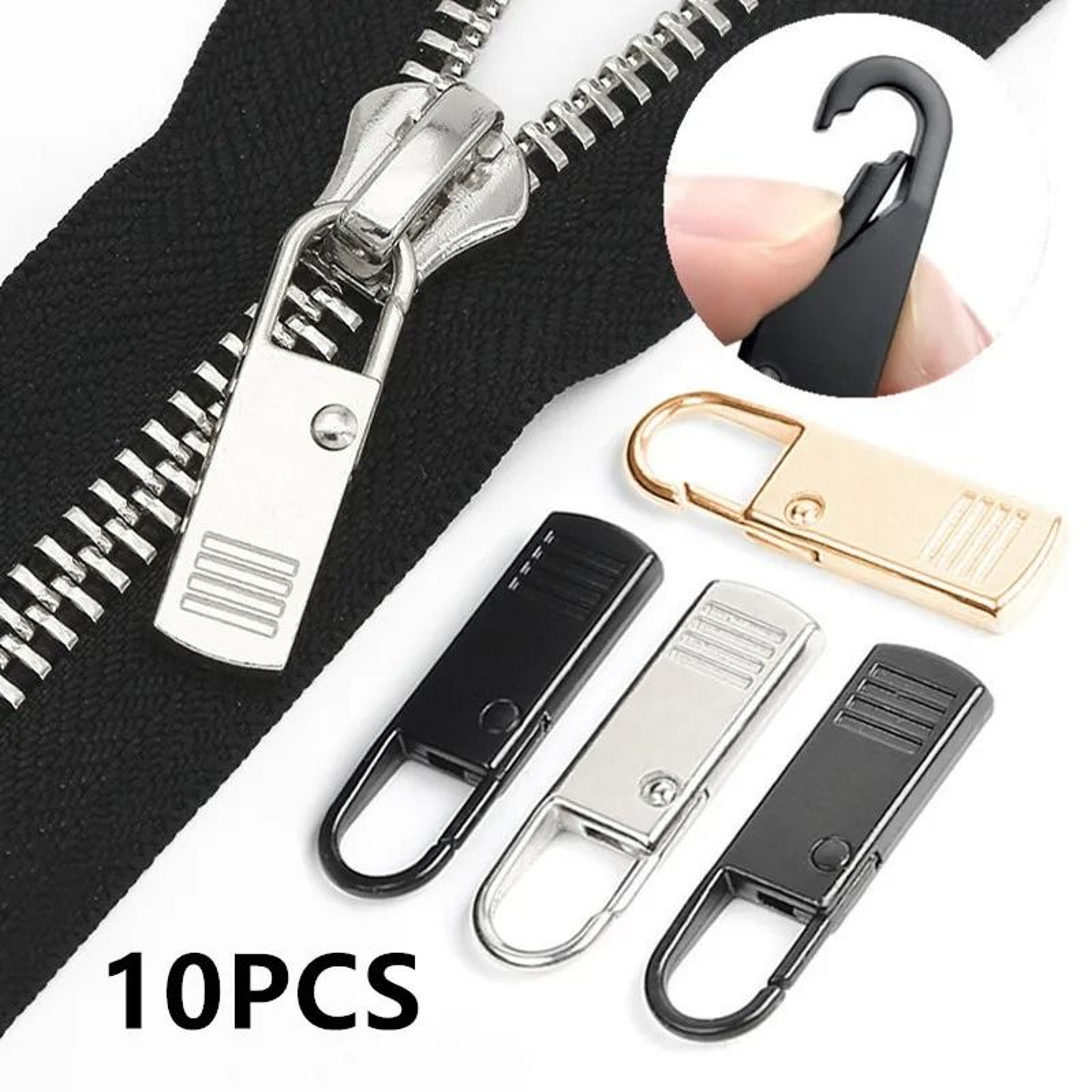 Zipper Repair Kit Replacement Puller For Bags And Jackets 0