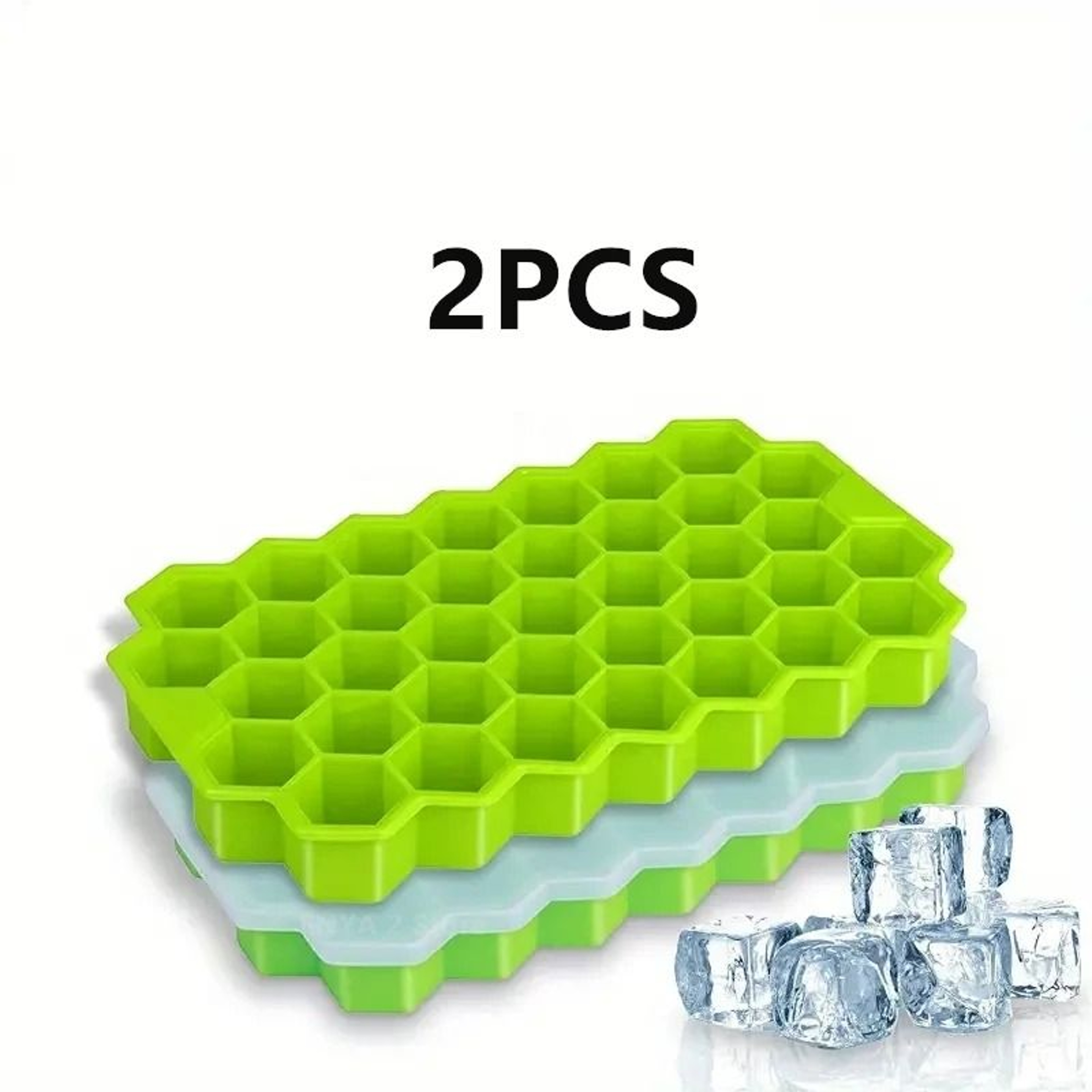 Large Capacity Silicone Honeycomb Ice Cube Mold With Lid 7
