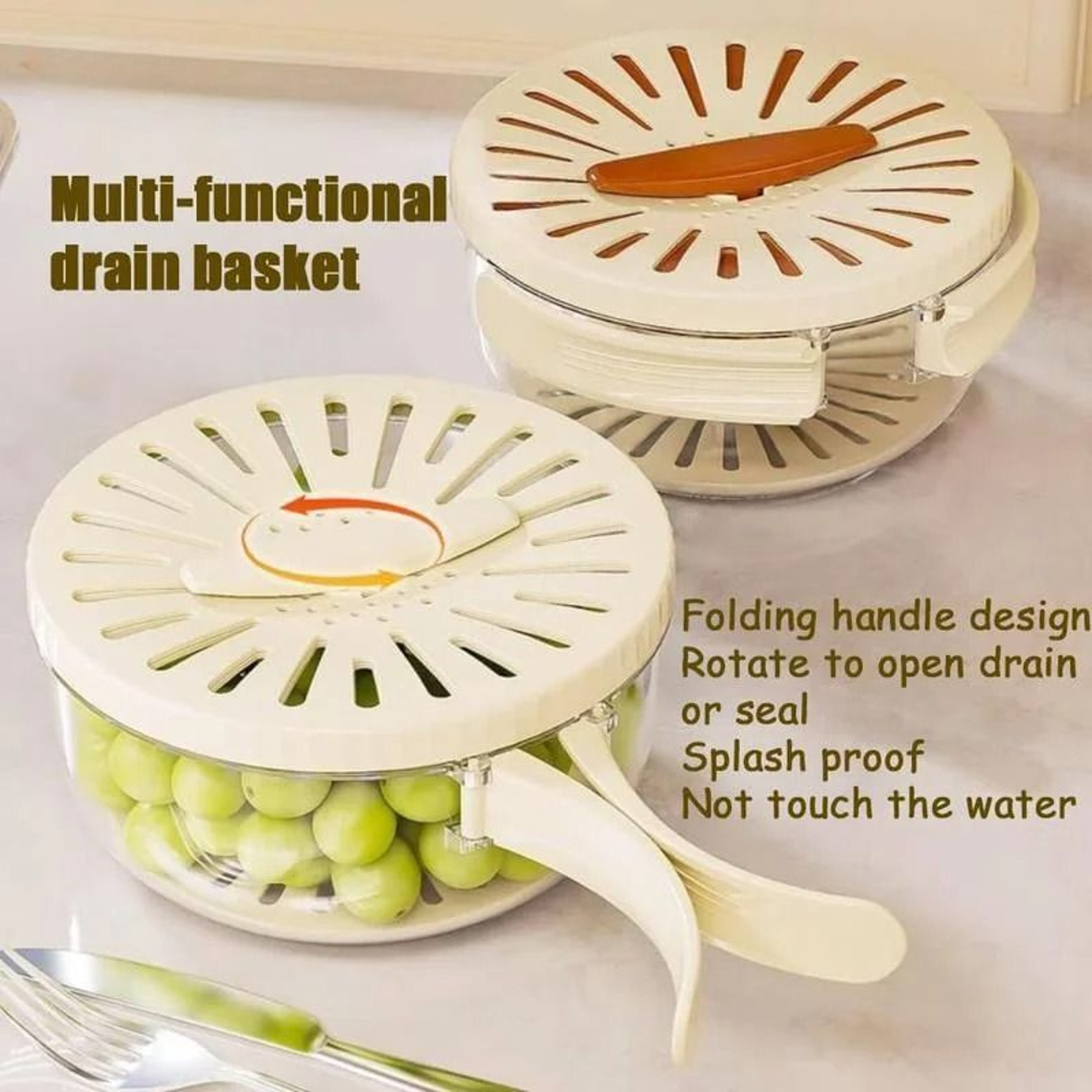 Vegetable And Fruit Cleaning Drainage Basket 2