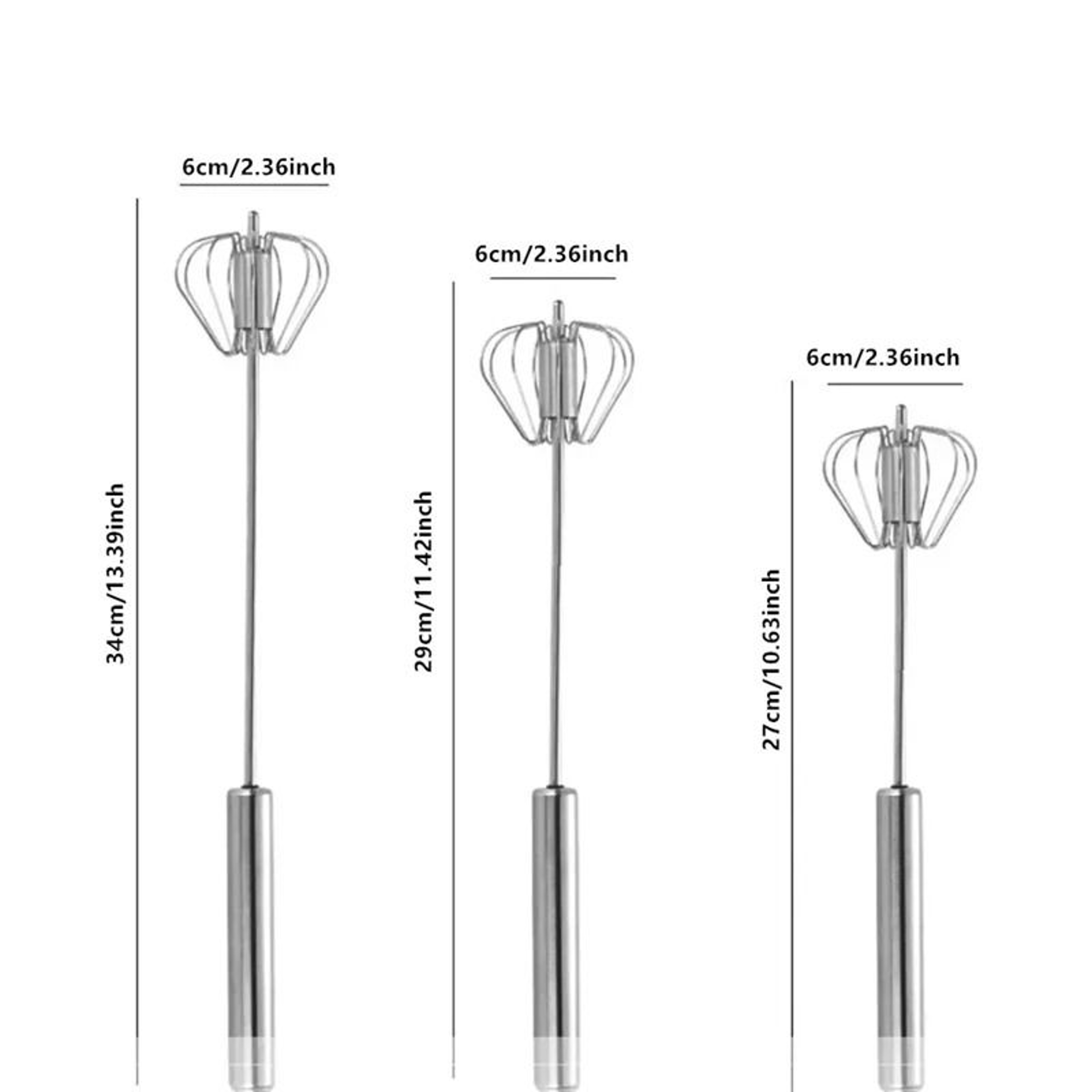 Semi Automatic Stainless Steel Egg Beater 6