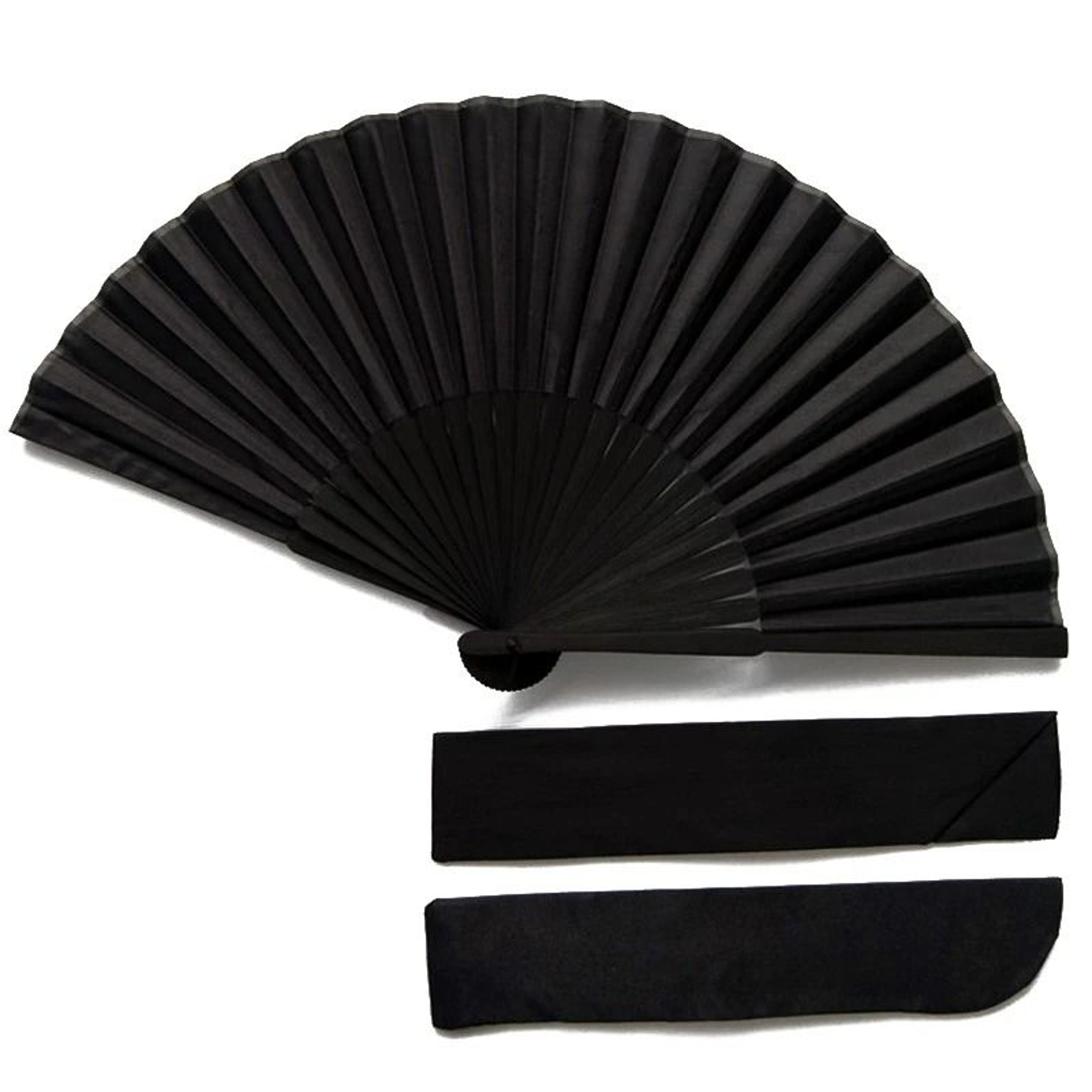 Elegant Black Folding Hand Fan For Weddings And Parties 8
