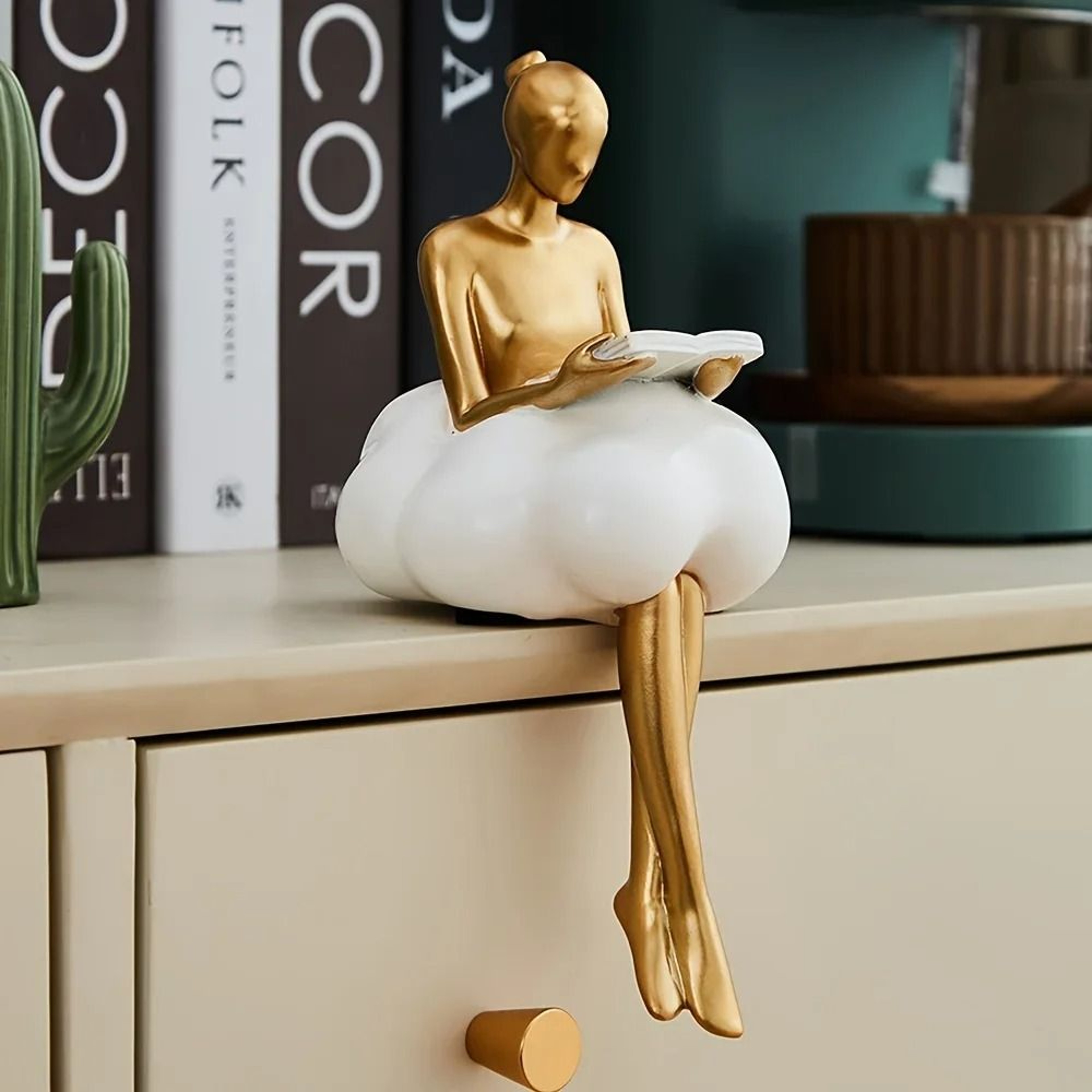 Cloud Girl Abstract Resin Sculpture For Home Decor 0