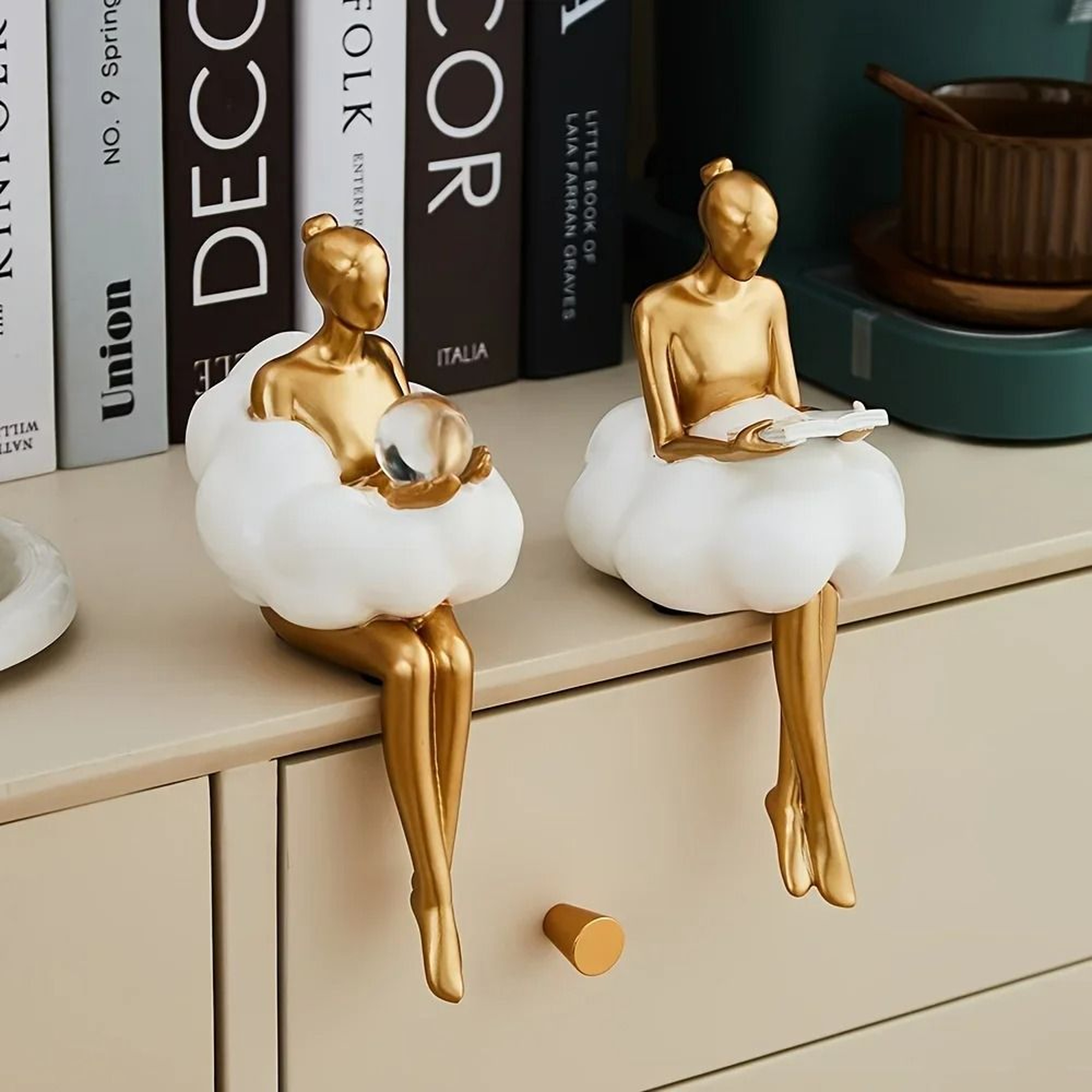 Cloud Girl Abstract Resin Sculpture For Home Decor 3