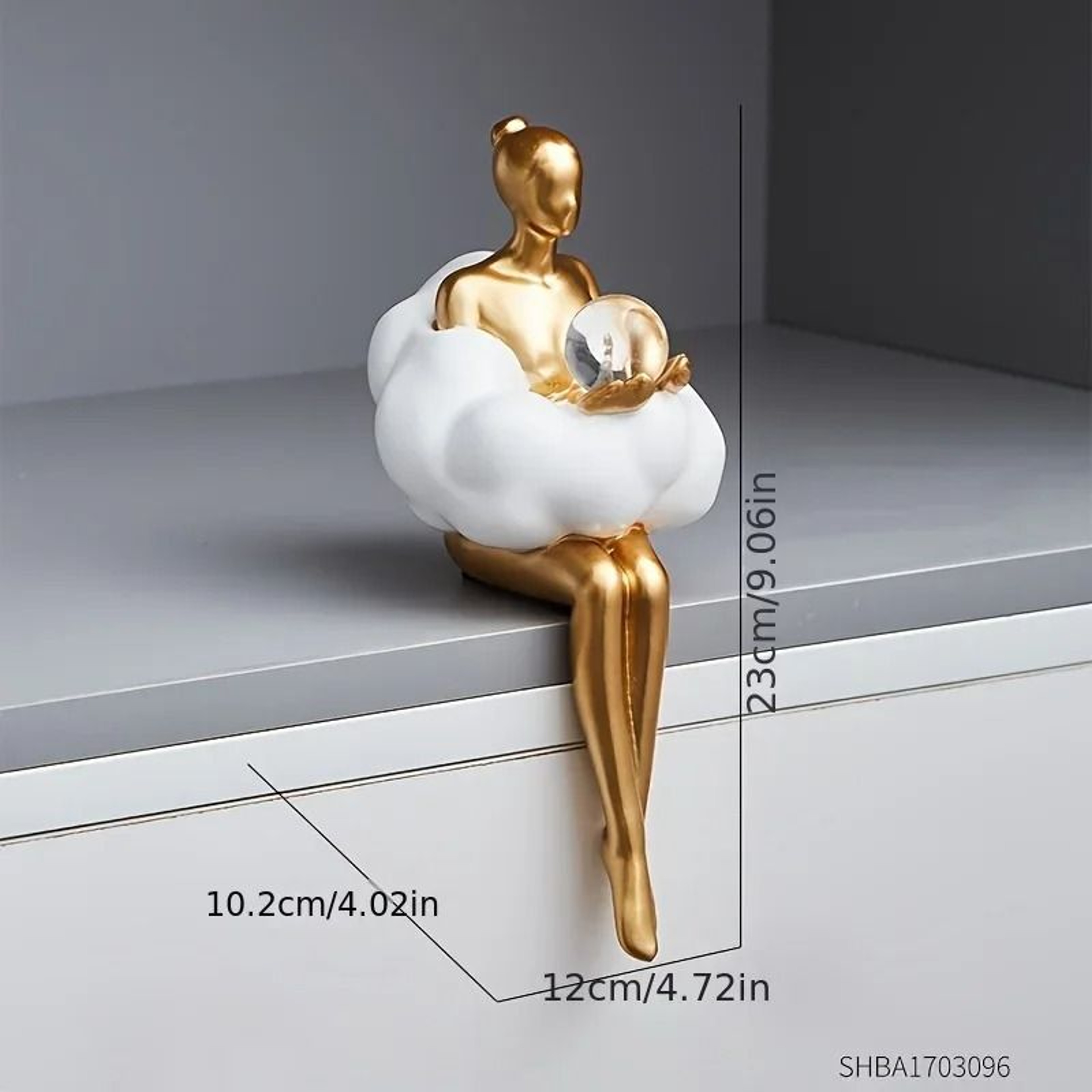 Cloud Girl Abstract Resin Sculpture For Home Decor 7