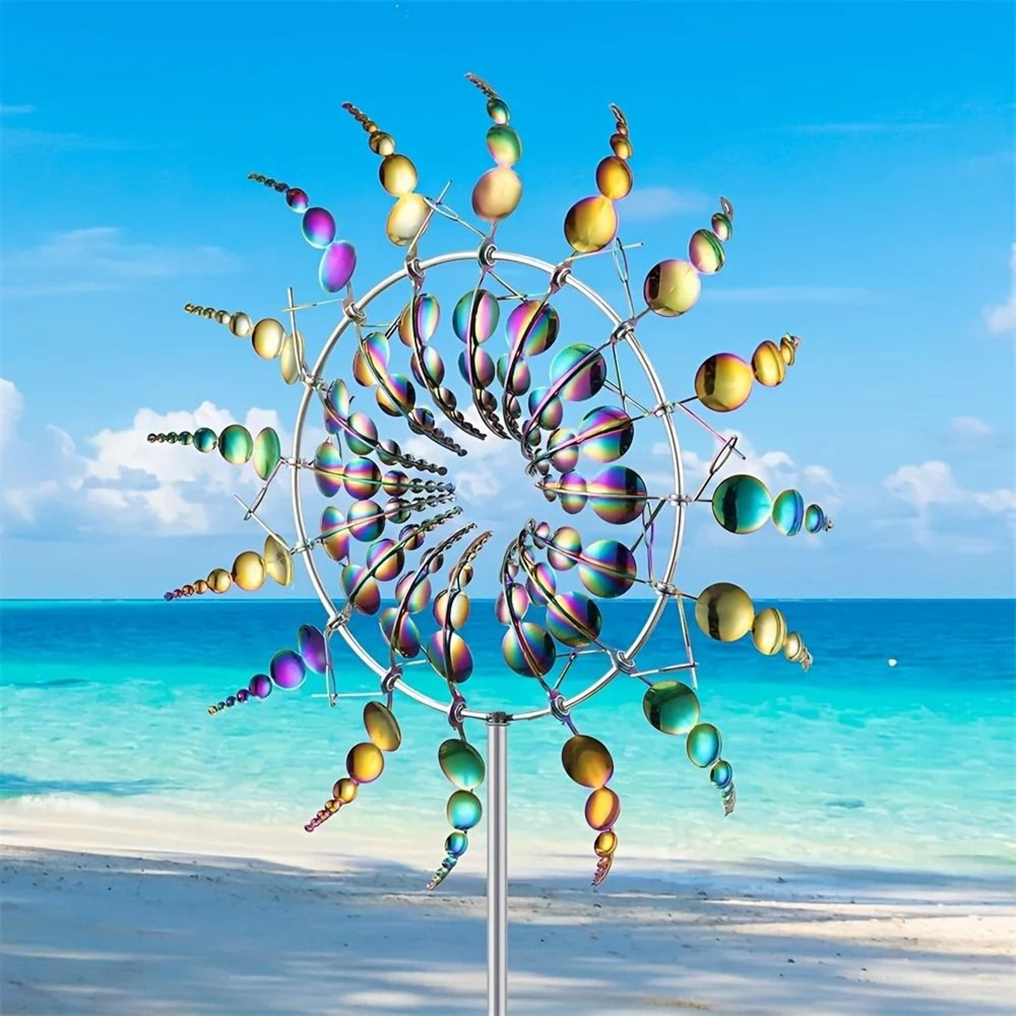 Magical Kinetic Metal Wind Spinner For Garden And Patio 6