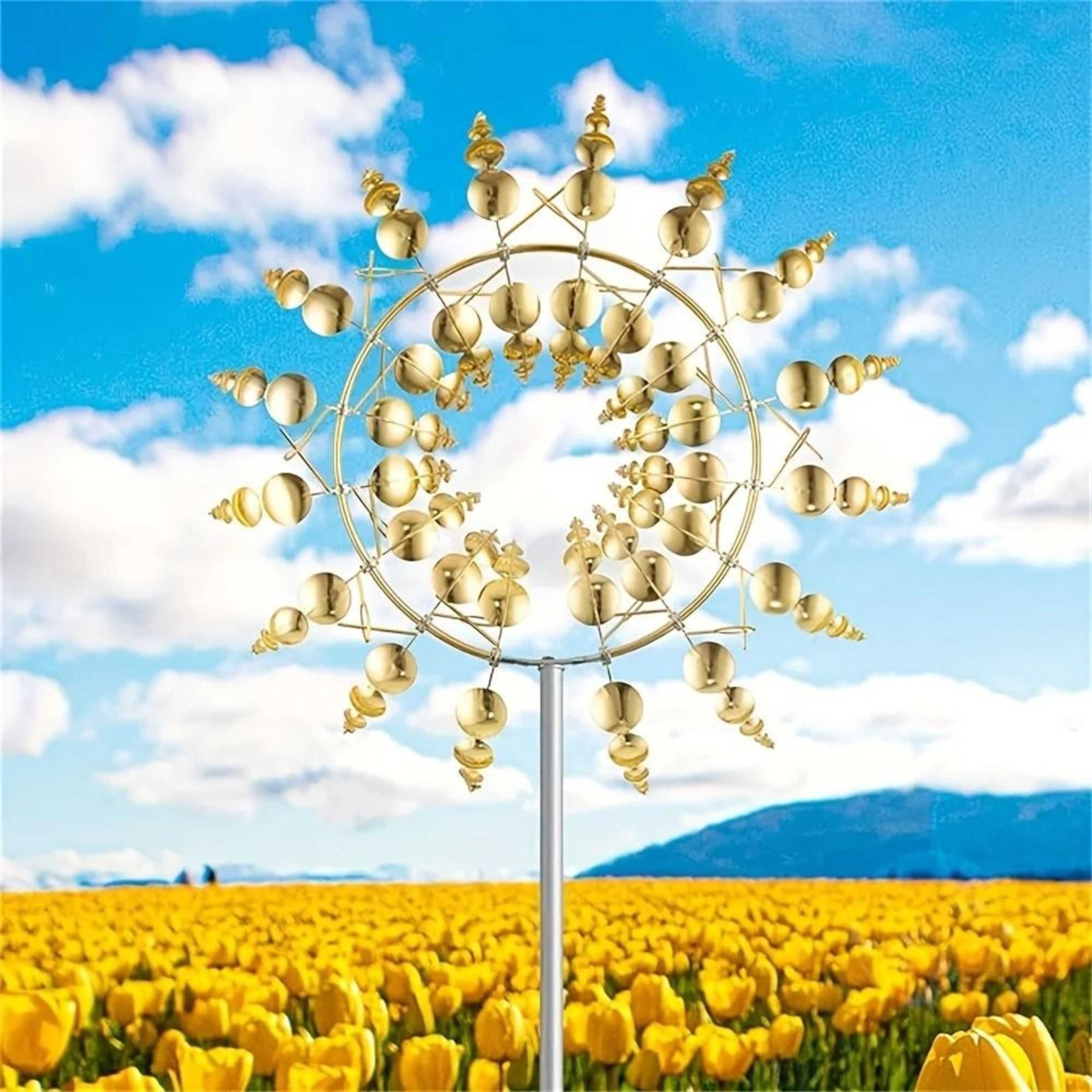 Magical Kinetic Metal Wind Spinner For Garden And Patio 8