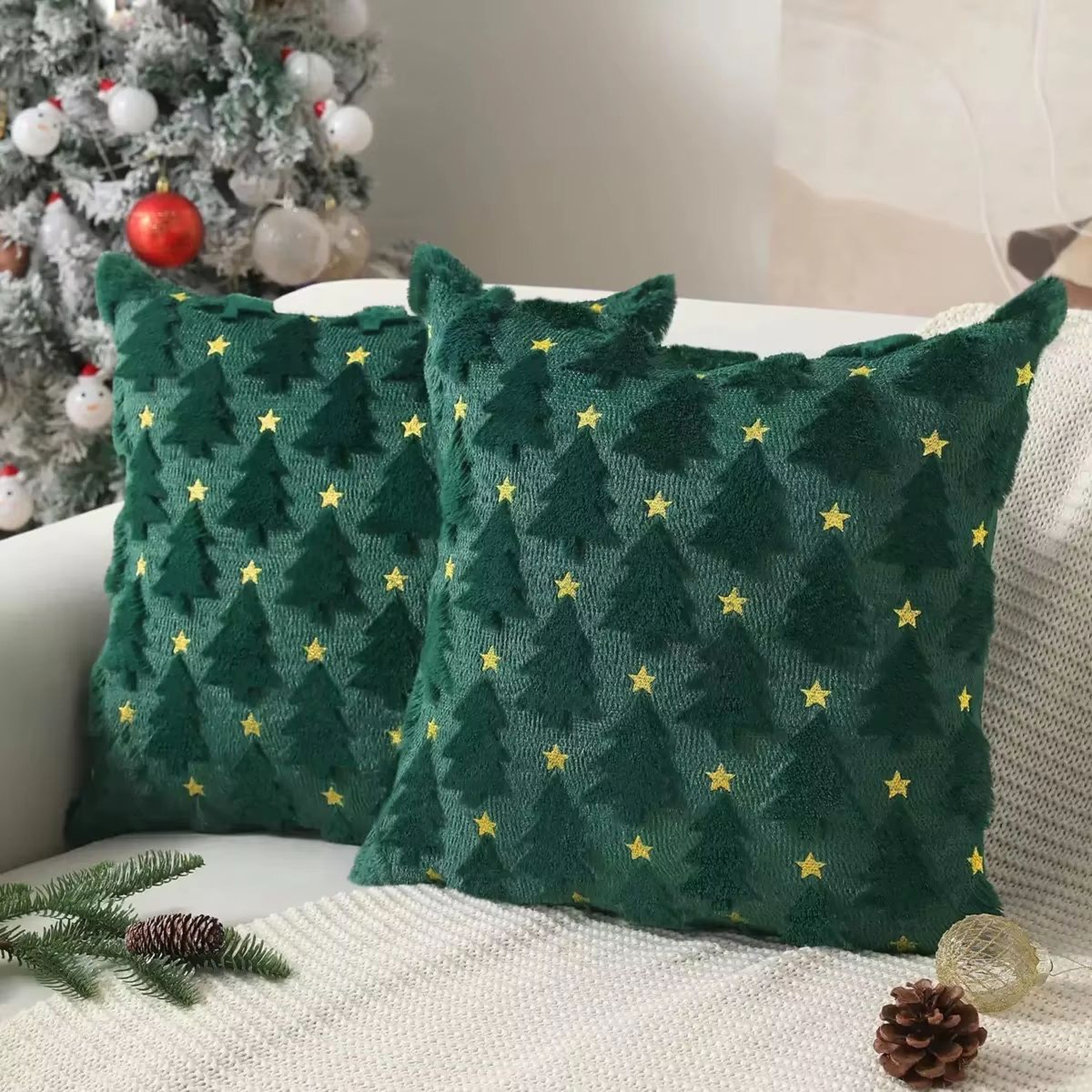 Fall Halloween Throw Pillow Covers Pumpkin Pattern Plush Cushion Cases For Sofa And Home Decor 4