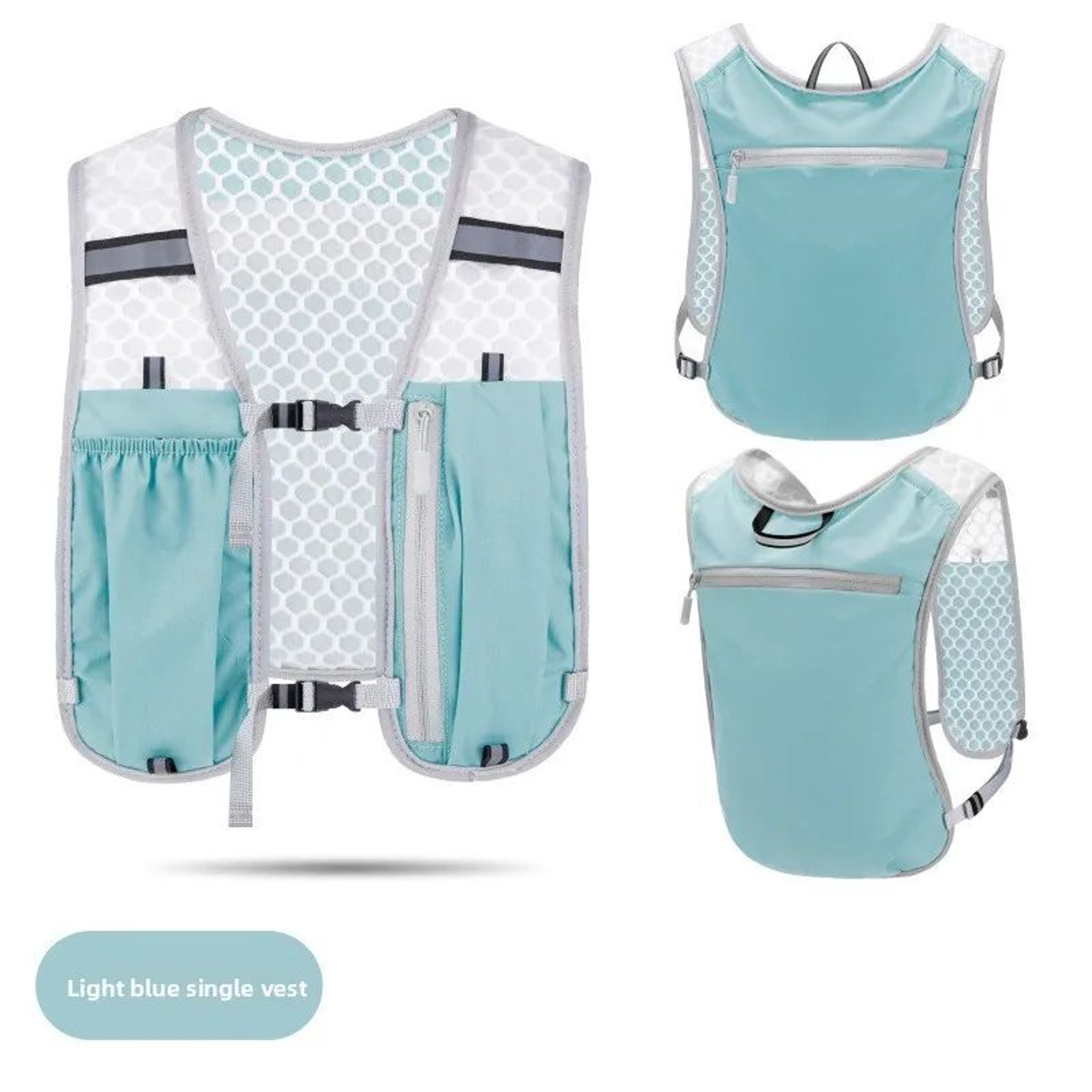 Reflective Night Running Backpack Lightweight Waterproof Running Vest 1