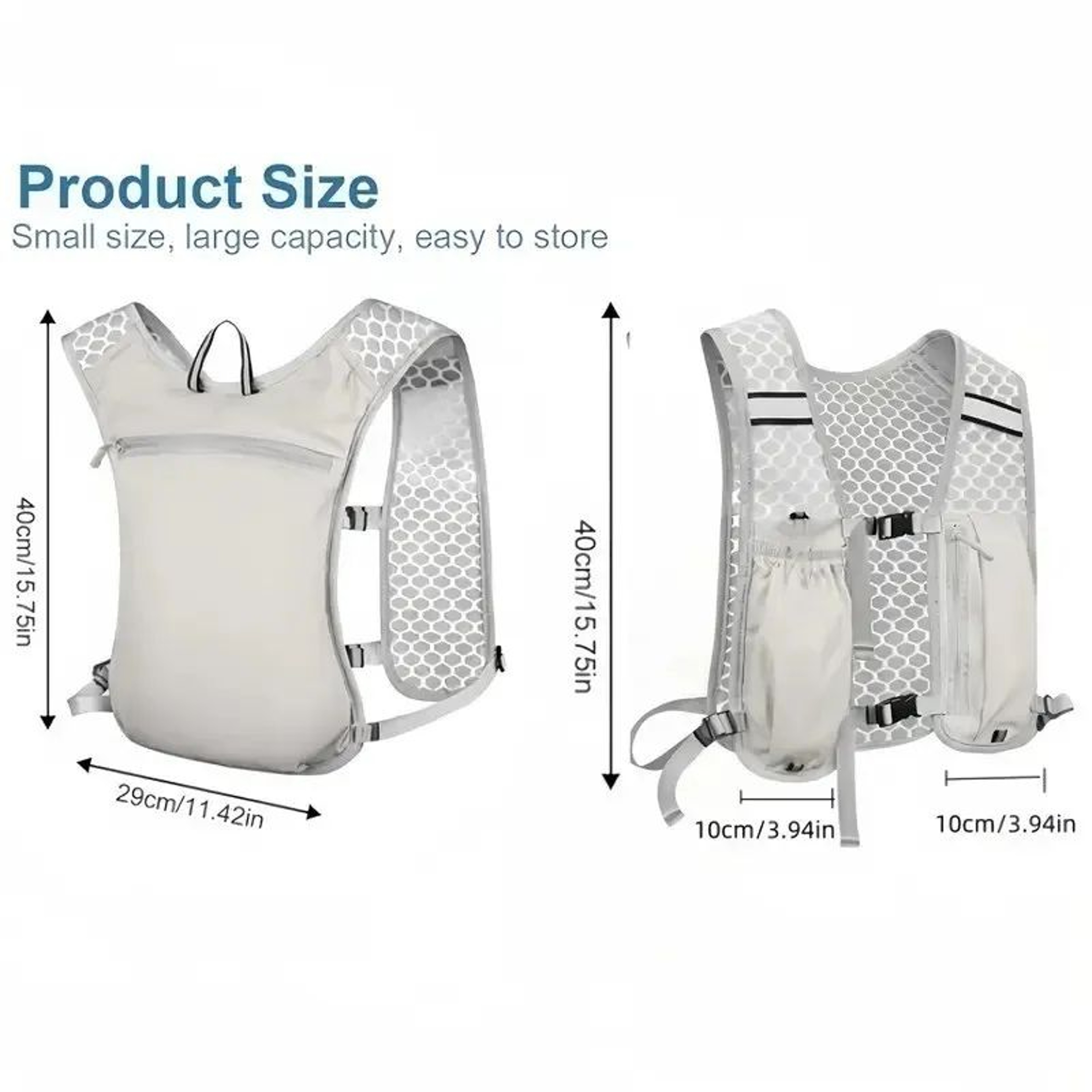 Reflective Night Running Backpack Lightweight Waterproof Running Vest 5