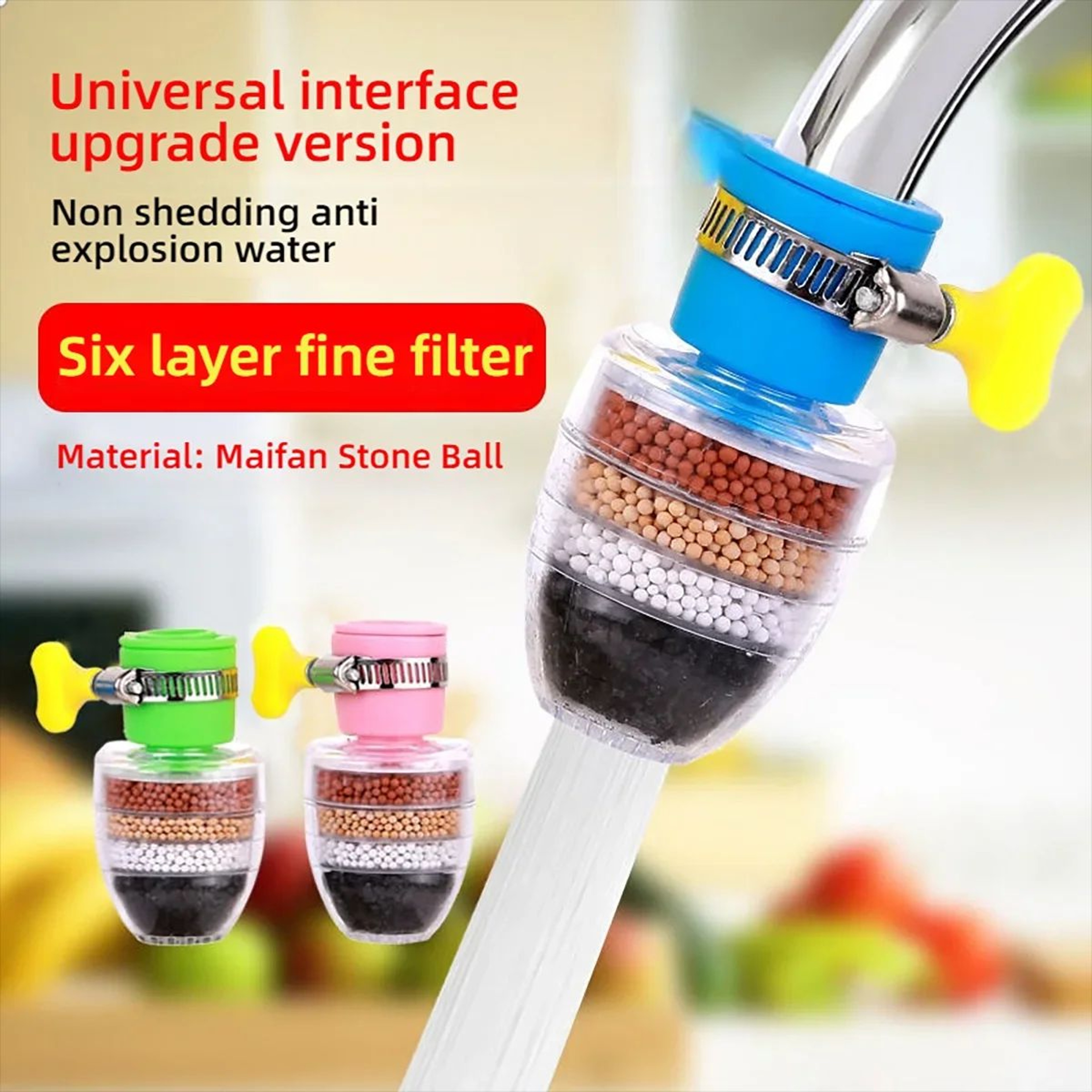 6 Layer Faucet Water Purifier Filter With 360 Degree Rotation 2