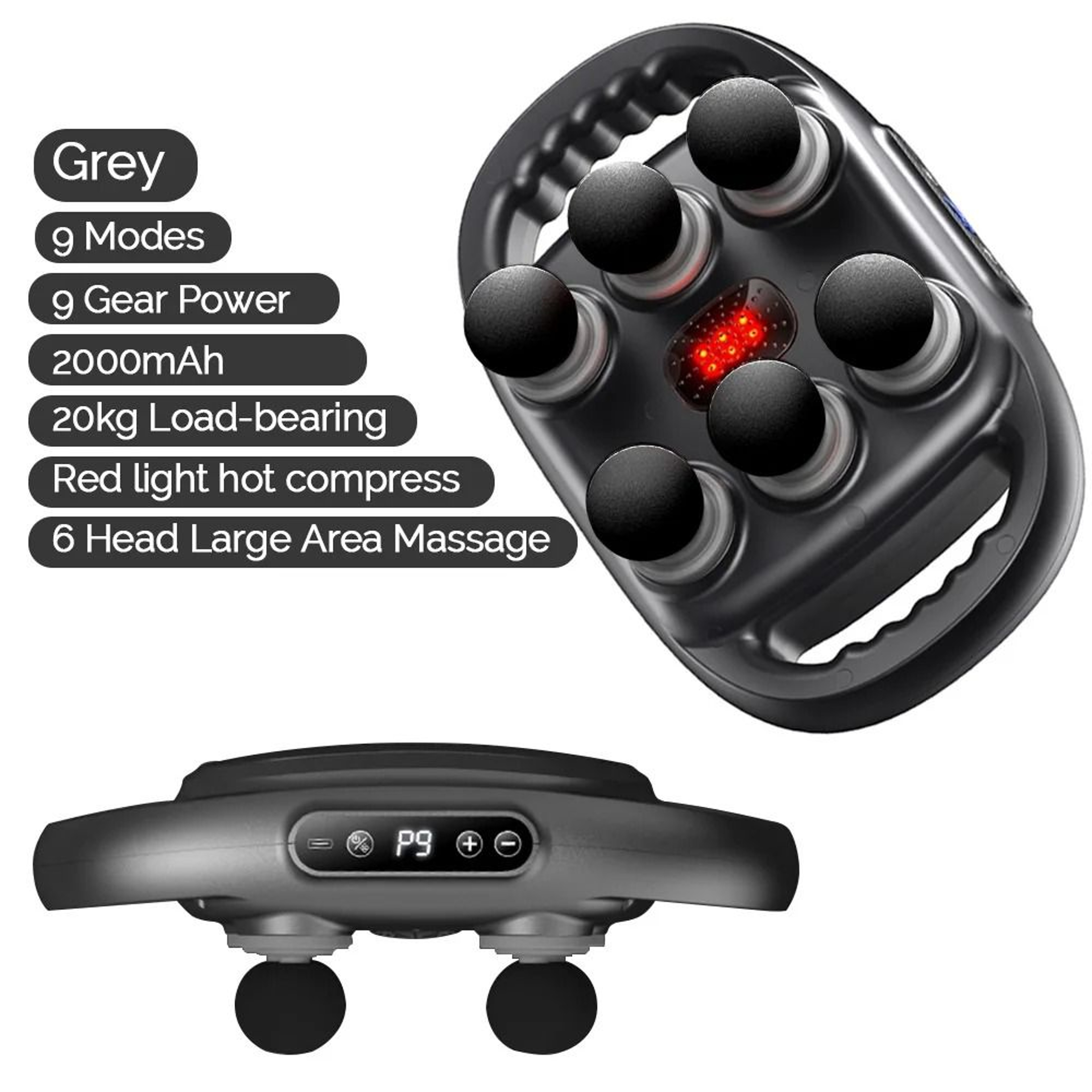 42Head Deep Tissue Fascia Massage Gun  HighFrequency Muscle Relaxation Device For Shoulder Waist Ba 9