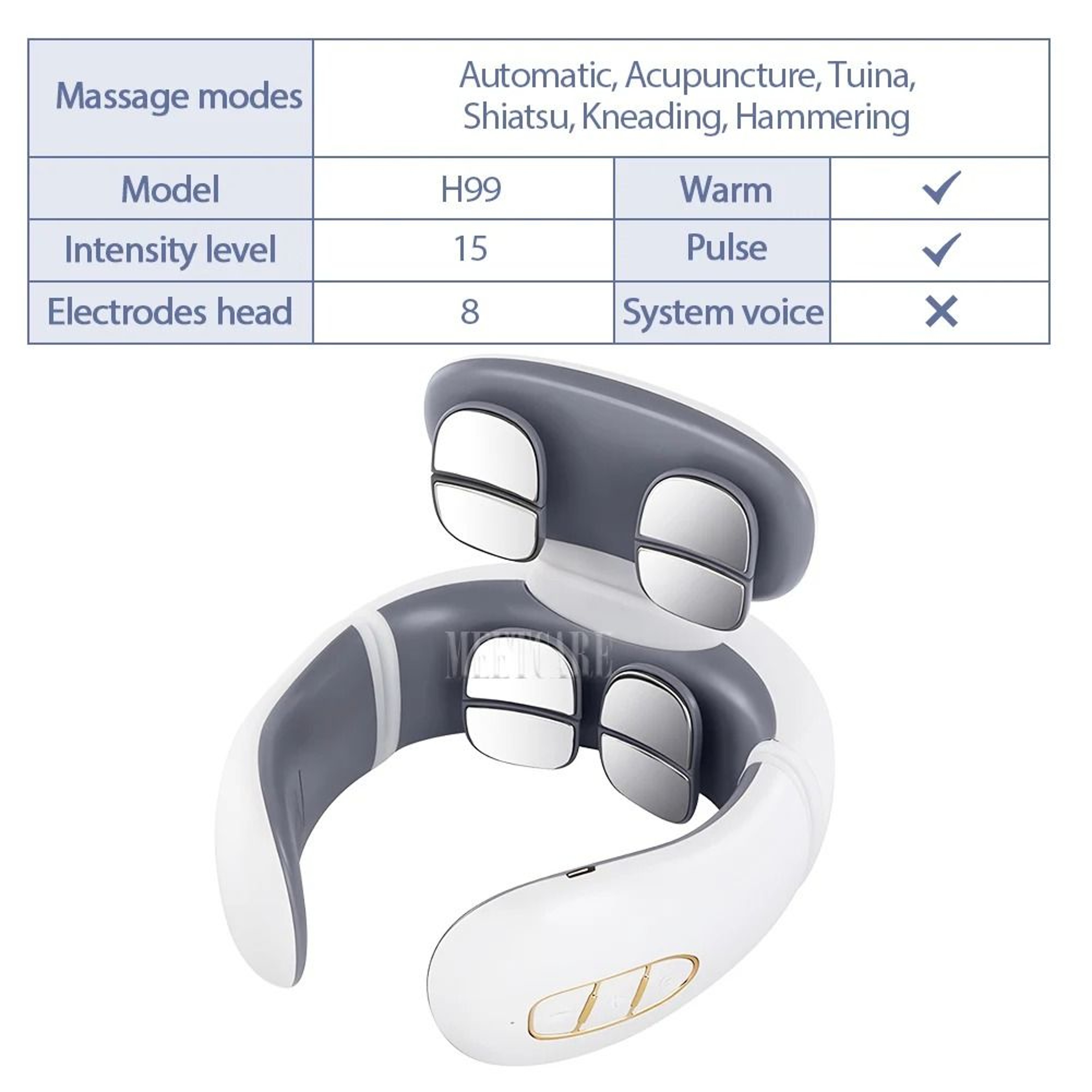 Wireless TENS Pulse Neck And Shoulder Massager  Smart Cervical Heating Device For Pain Relief Muscl 9
