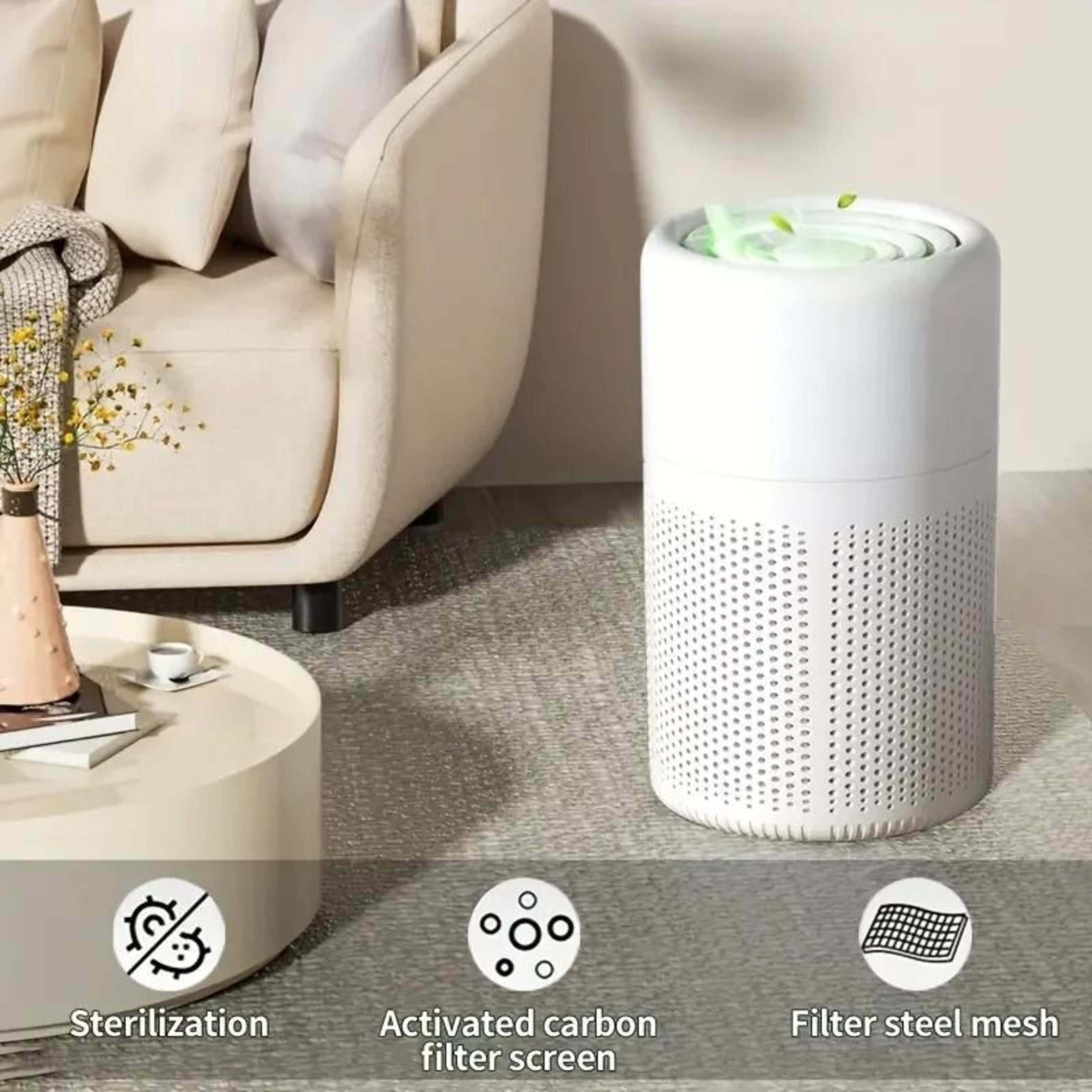 HEPA Air Purifier For Home With Scented Sponge Deodorizing For Office Living Room Bedroom 2