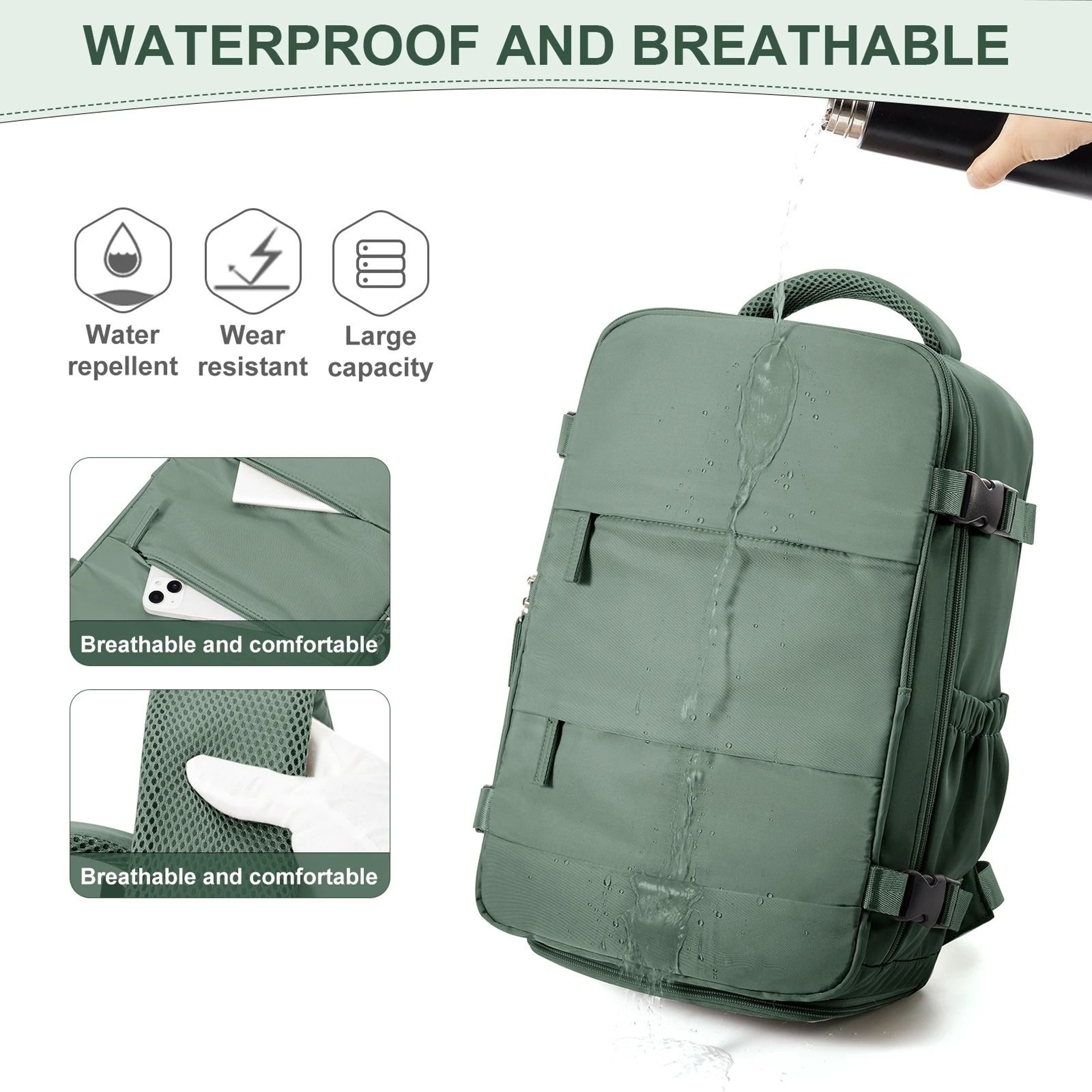 Cabin Size Travel Backpack For Men And Women Lightweight Carry On Hand Luggage Laptop Bag 5