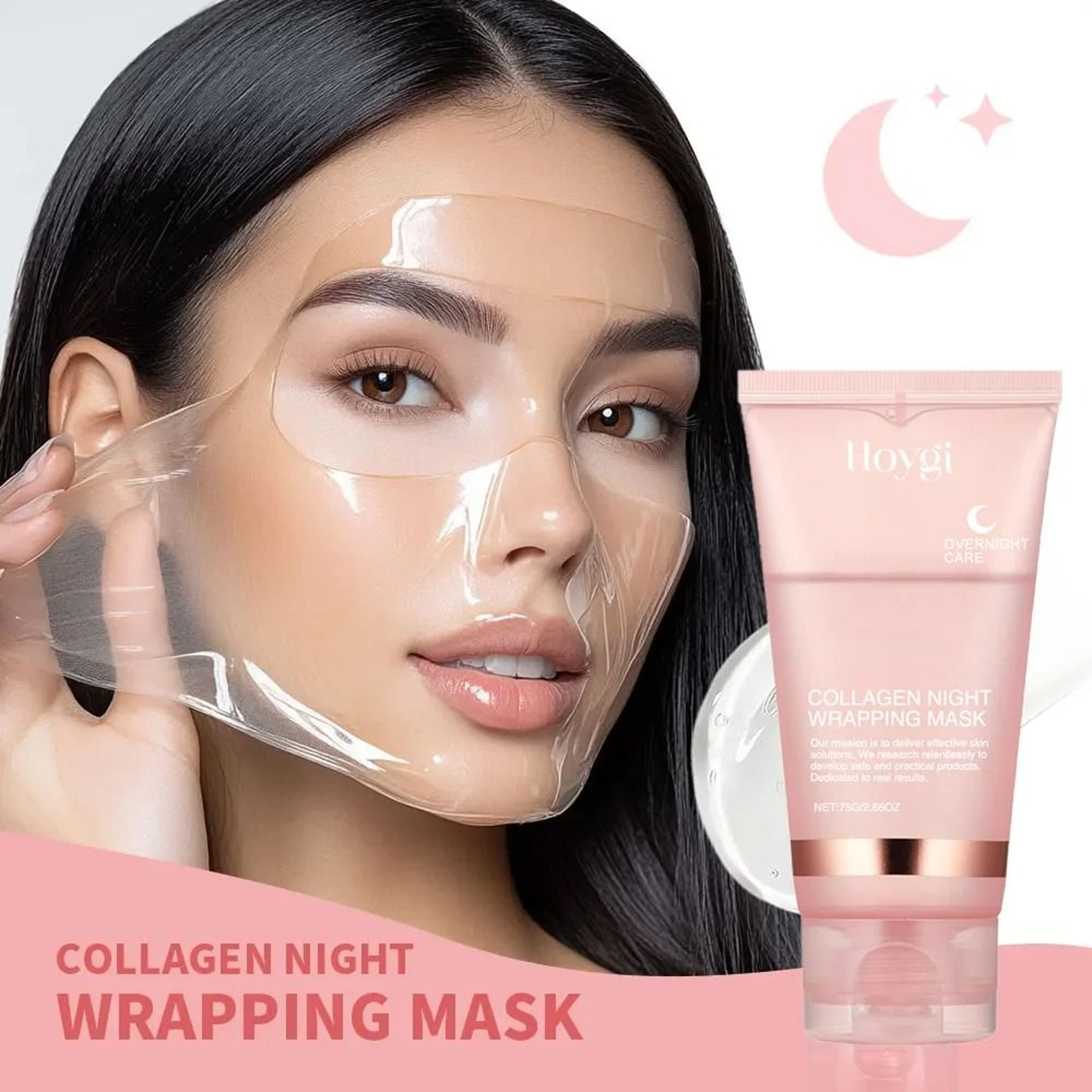 Collagen Overnight Wrapping Peel Off Facial Mask Deep Hydration And Firming Night Treatment 0
