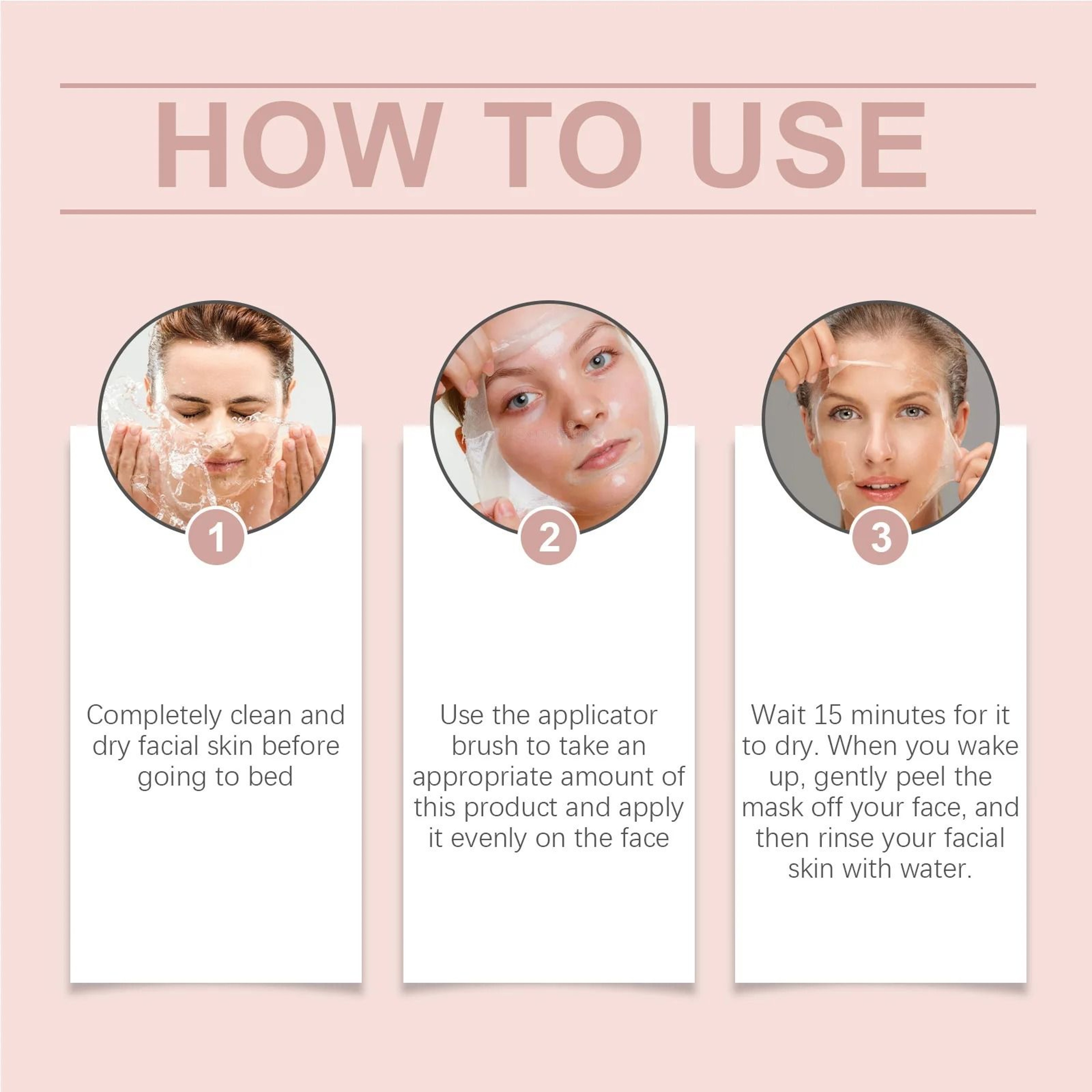 Collagen Overnight Wrapping Peel Off Facial Mask Deep Hydration And Firming Night Treatment 6