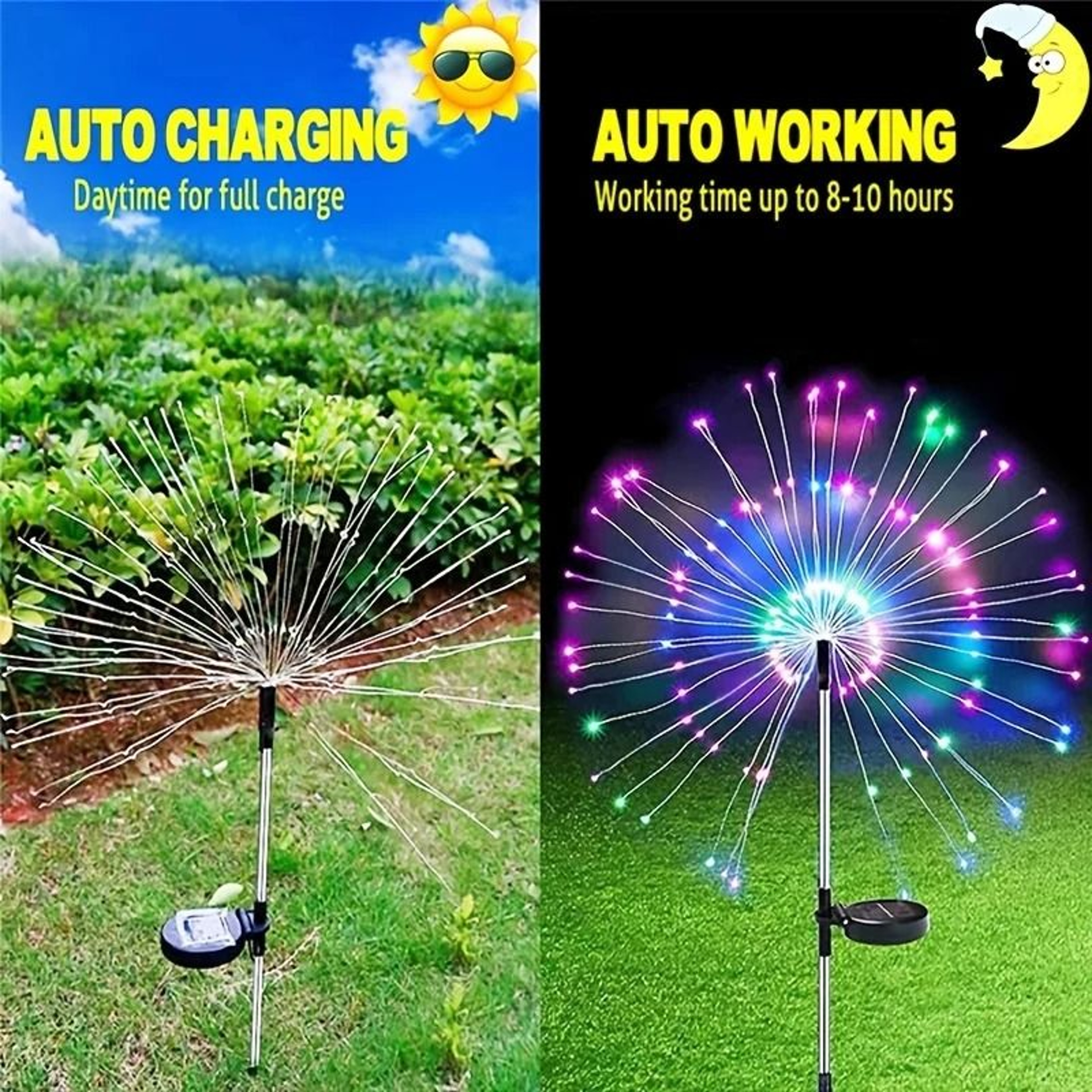 Solar Fireworks Lights Outdoor Decorative Garden Lights For Patio Holiday And Event Decor 5