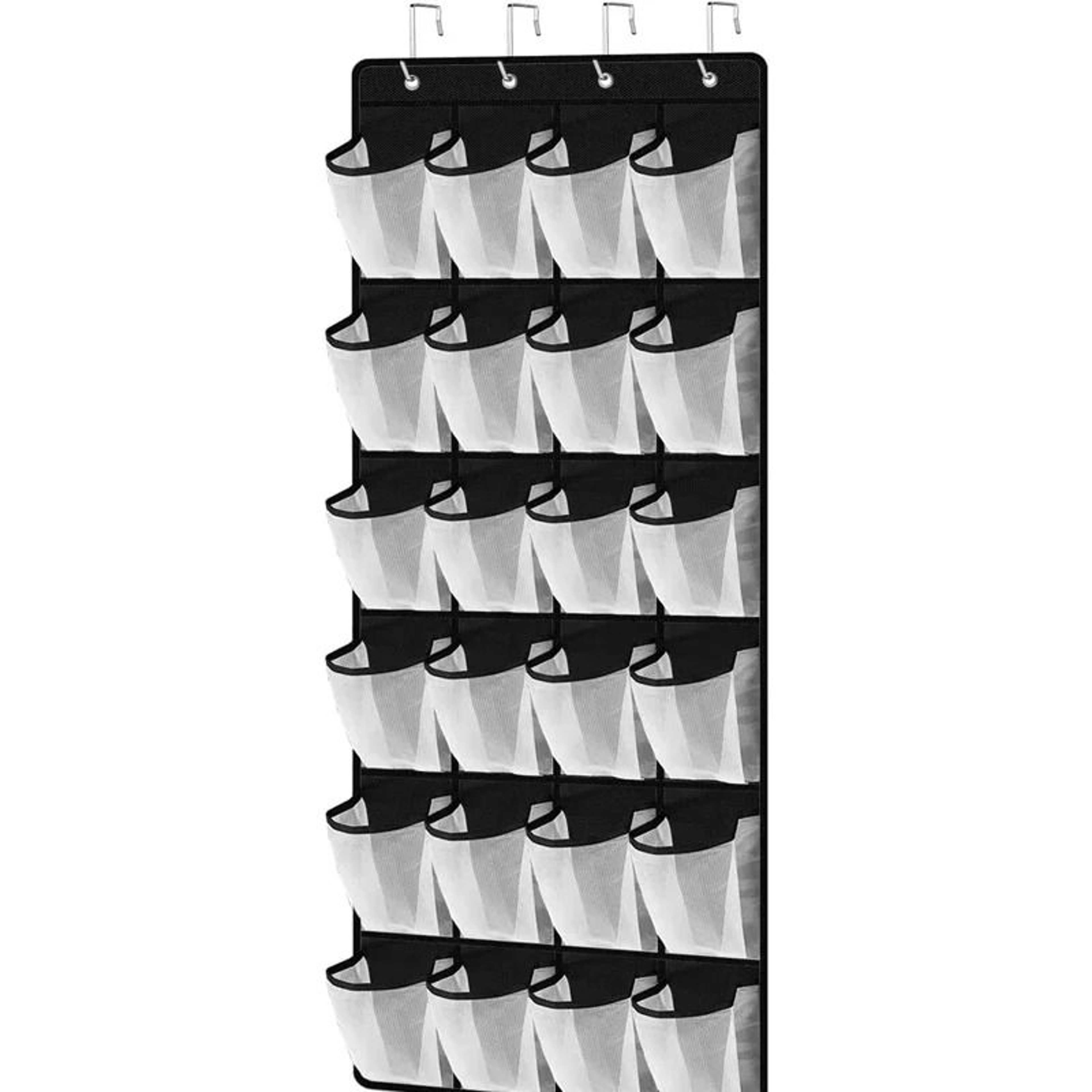 Over The Door Shoe Rack With 24 Mesh Pockets Hanging Organizer 8