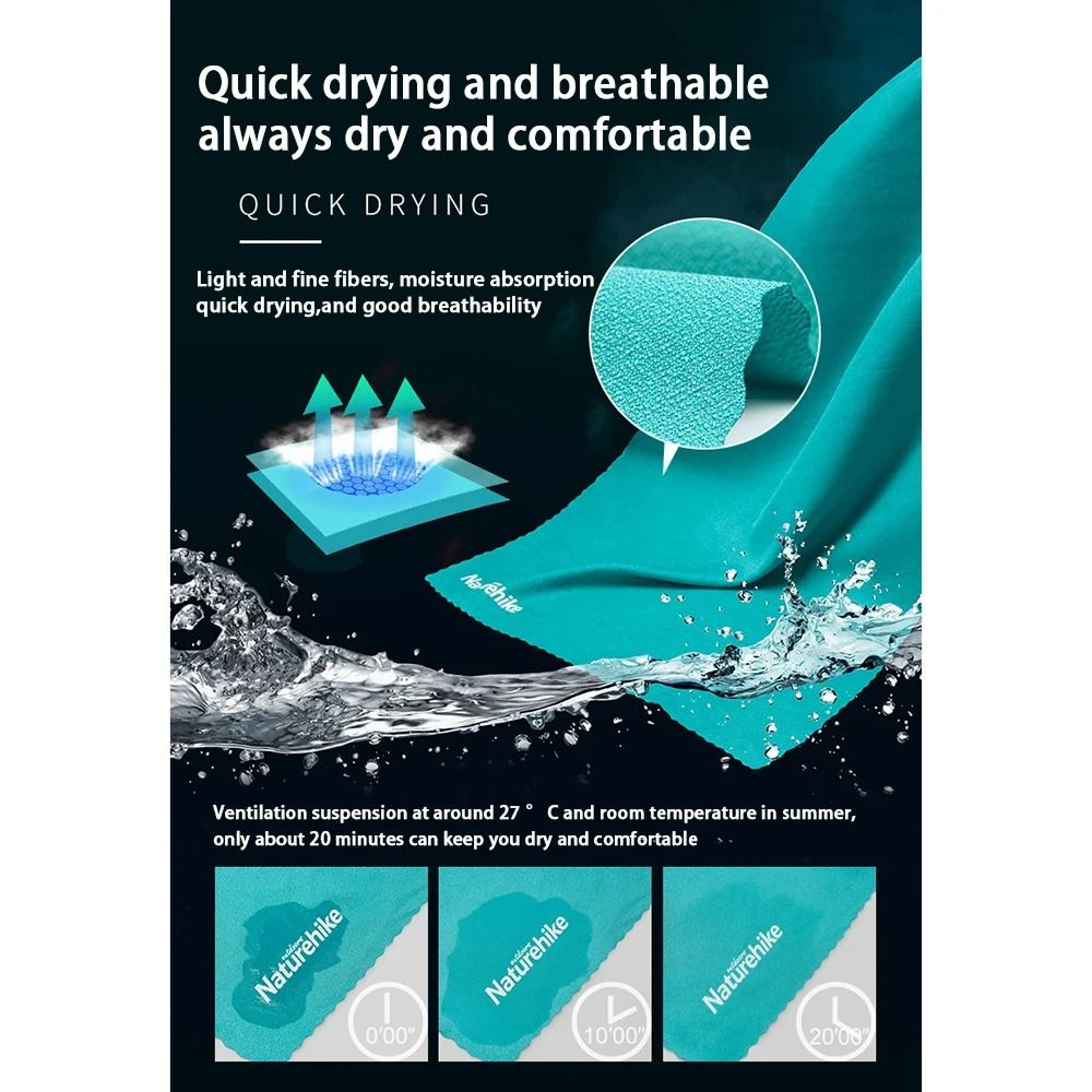 Quick Dry Absorbent Travel Towel For Outdoor Beach Gym And Camping 5