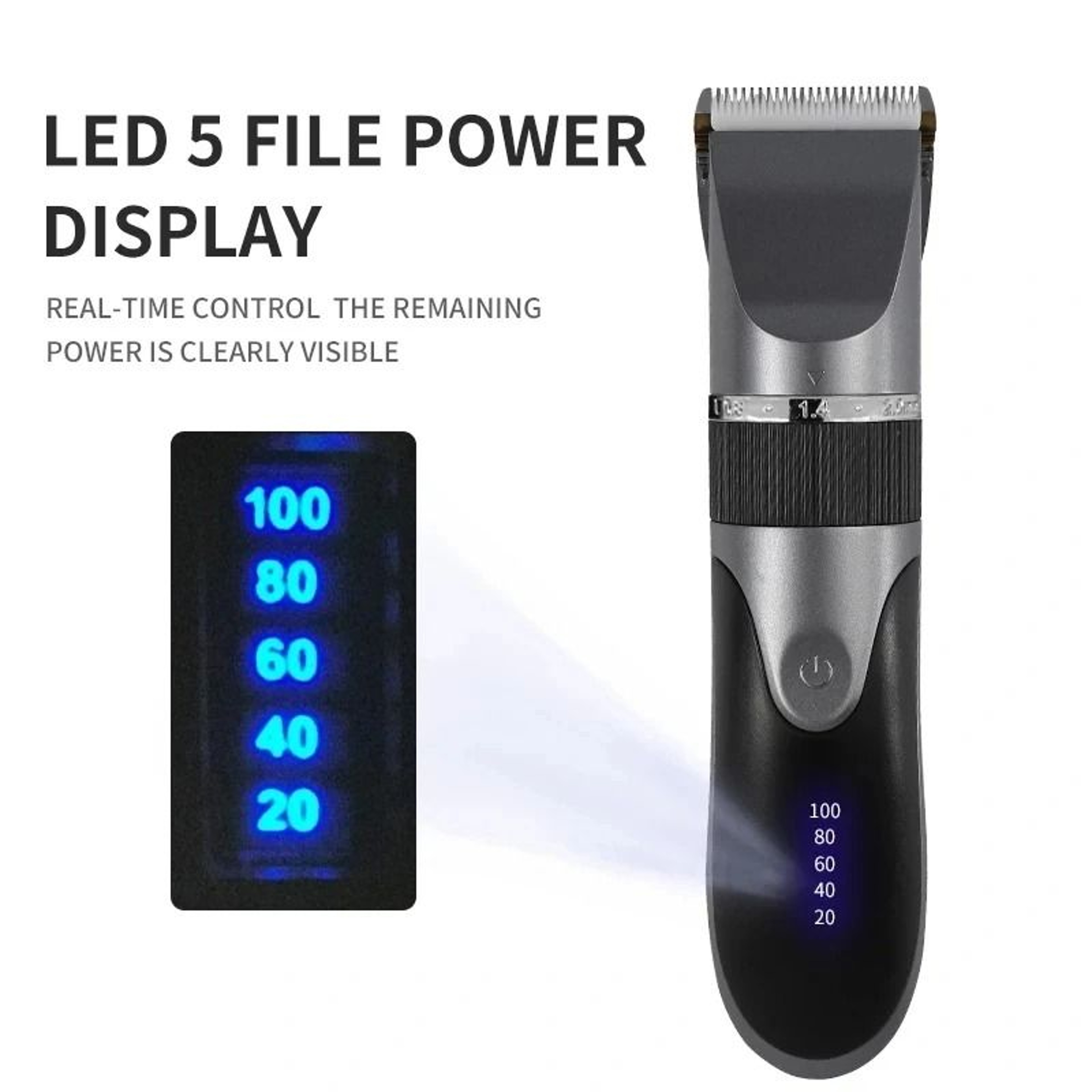 Professional Rechargeable Hair Clipper For Men With Ceramic Blade And Low Noise Design 2