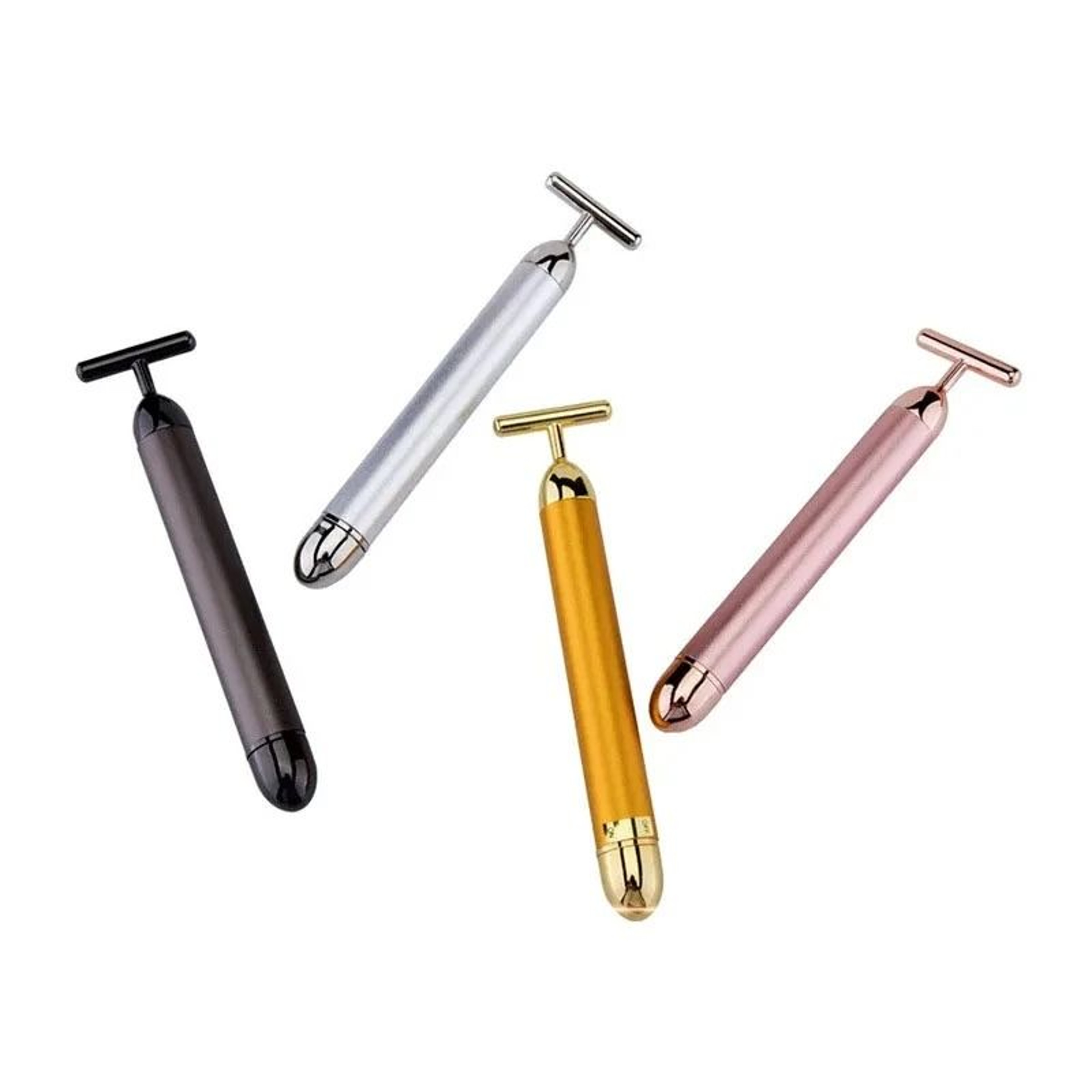 24K Gold Beauty Roller Vibrating Face Massager For Skin Tightening And Lifting 3