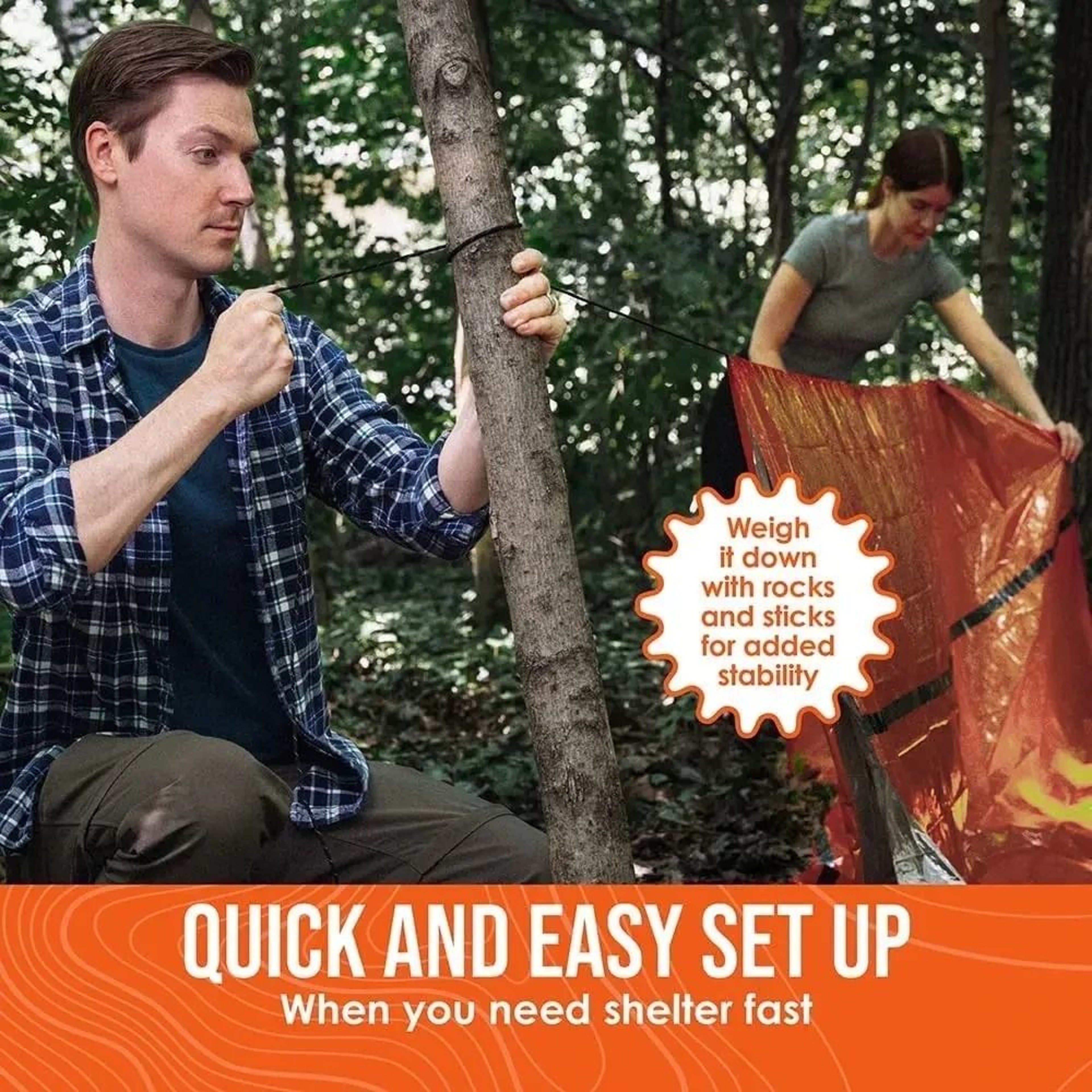 2Person Emergency Survival Tent  Waterproof Mylar Tube Shelter With Thermal Blanket For Outdoor Cam 3