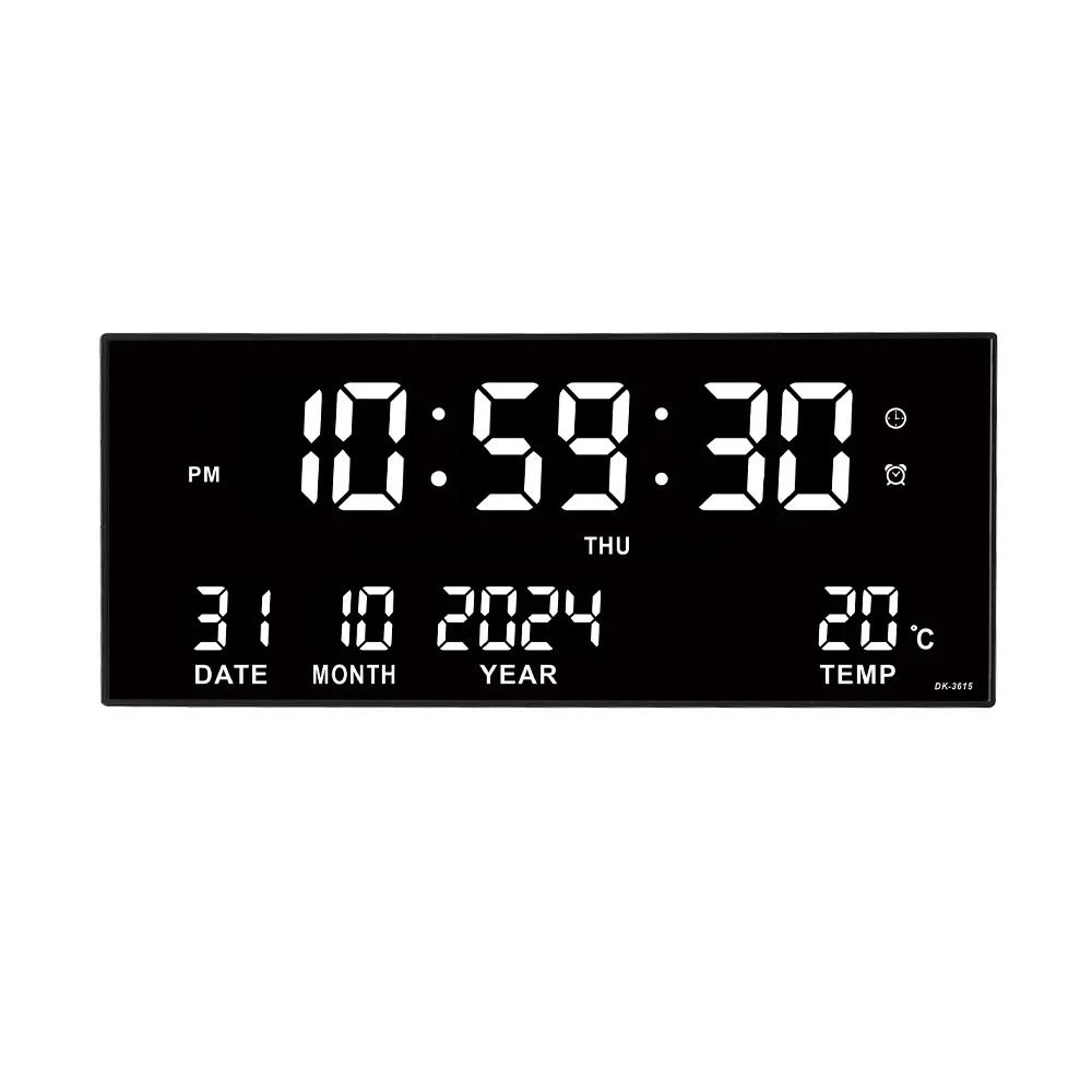 Digital Large Wall Clock Alarm Temperature Date Calendar Display 8 Sets Of Alarm Clocks 14 Electron 6