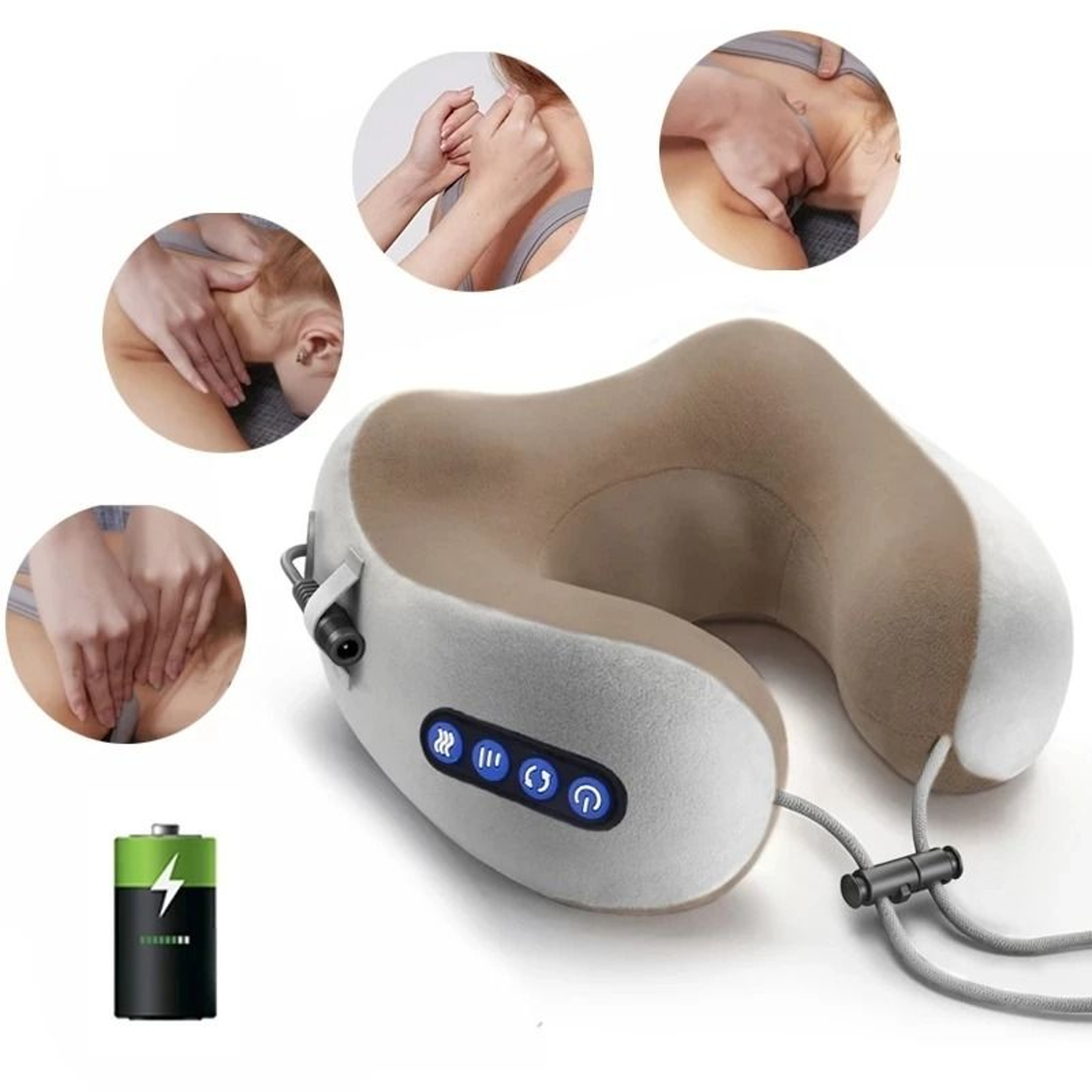 Portable U Shaped Electric Neck Massager Pillow For Neck Shoulder And Cervical Relaxation 1