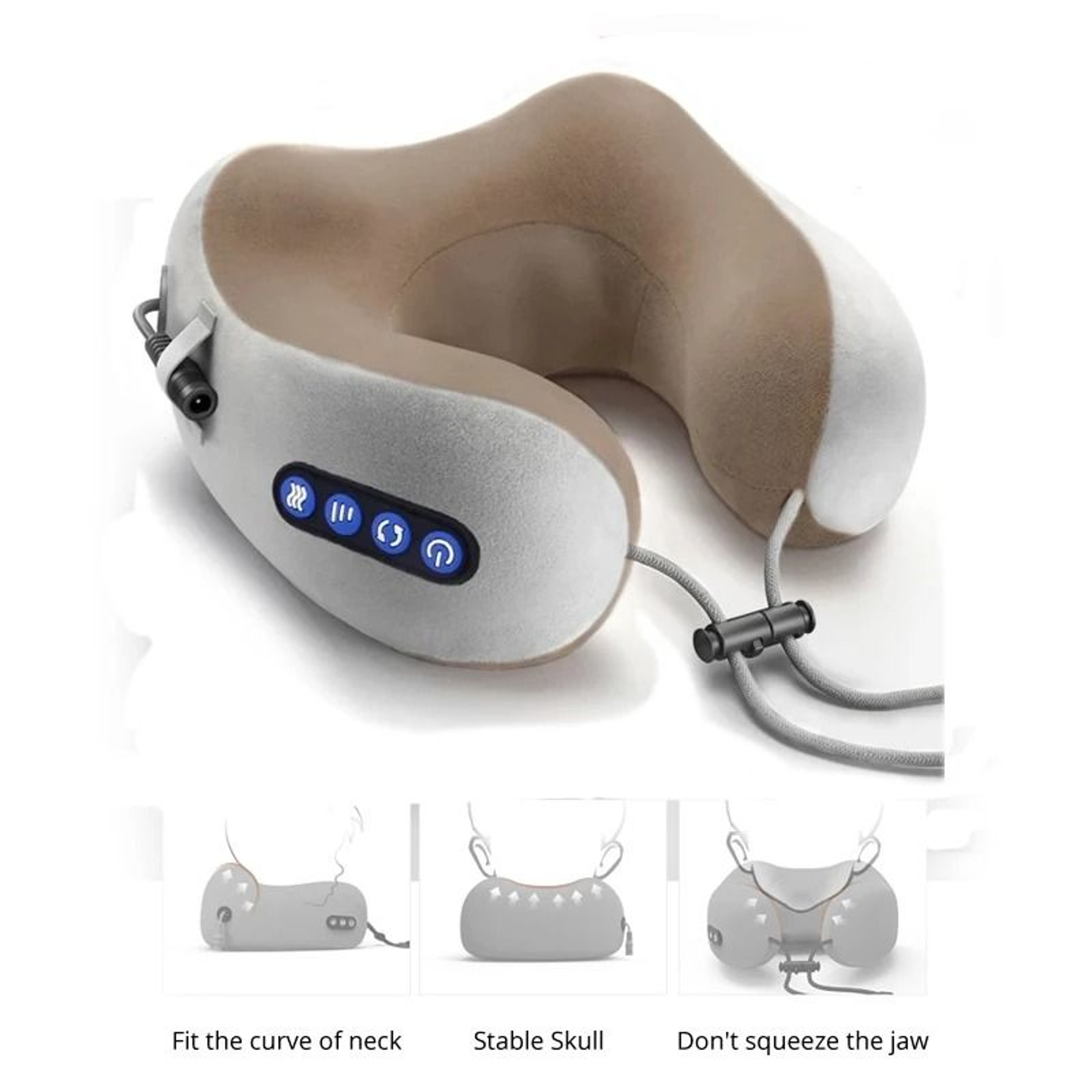 Portable U Shaped Electric Neck Massager Pillow For Neck Shoulder And Cervical Relaxation 2